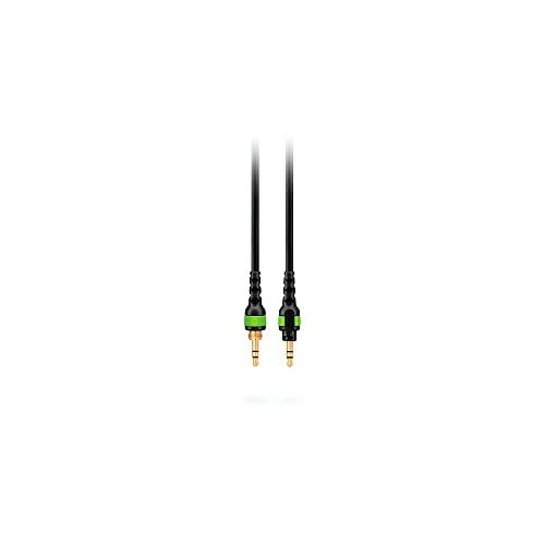 RØDE NTH-100 kulaklık için NTH kablosu, 2,4 m uzunluk, yüksek kaliteli 3,5 mm TRS TRS kablosu, 6,35 mm vida adaptörü dahil (siyah)