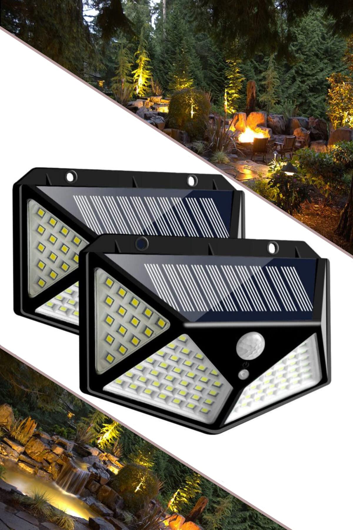 StarMax Güneş Enerjili Hareket Sensörlü Ip65 Suya Dayanıklı 100 Led Lamba 1410