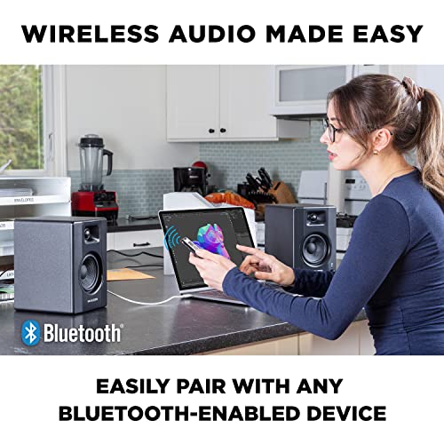 M-AUDIO BX3BT - 3.5" Stüdyo Monitörleri ve Bilgisayar Hoparlörleri, Bluetooth'lu, Müzik Prodüksiyon Yazılımı ile Kayıt ve Multimedya için, 120W, Çift, Siyah