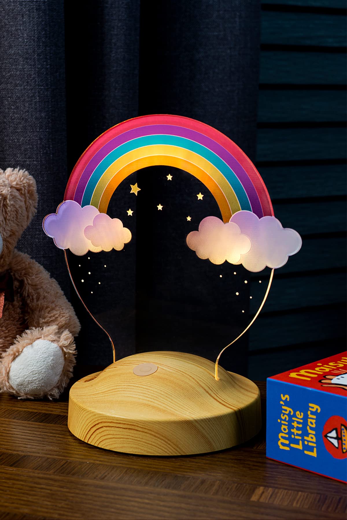 Gökkuşağı Çocuk Hediyesi, Rainbow Doğum Günü Hediyesi Led Gece Lambası, Çocuk Odası Aydınlatması, Er