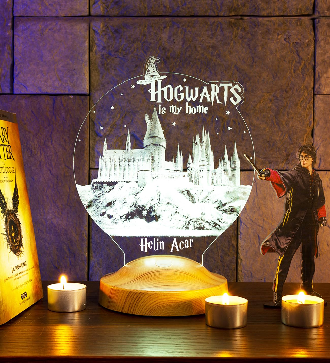Harry Potter Hogwarts Gece Lambası, Harry Potter Hayranlarına Hediye Led Lamba