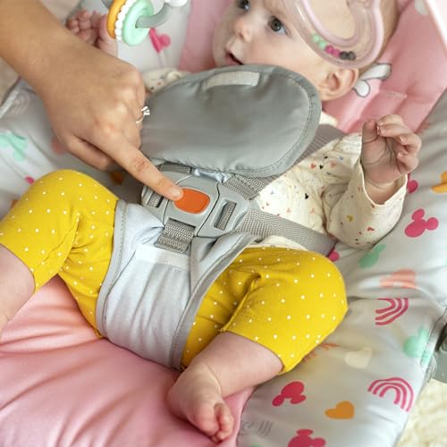 Bright Starts Disney Bebek Minnie Mouse'u Titreşimli ve Çıkartılabilir Oyuncak Çubuğuna Sahip, Bebekten Yürümeye Başlayana Sallanan Oyuncaklı Beşik - Forever Besties, Yenidoğan ve Üzeri
