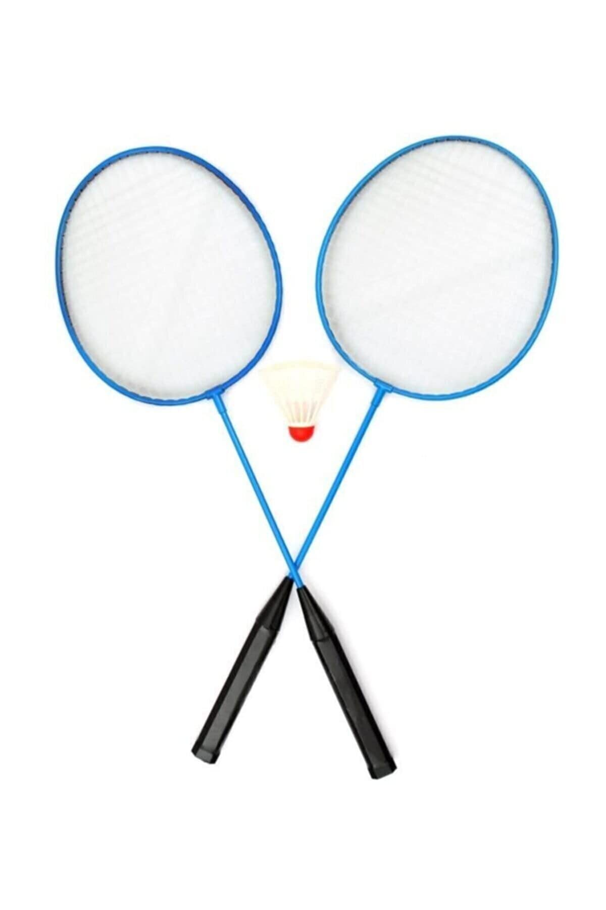 Mavi Renk Badminton Raket Seti (2 Raket 1 Top)
