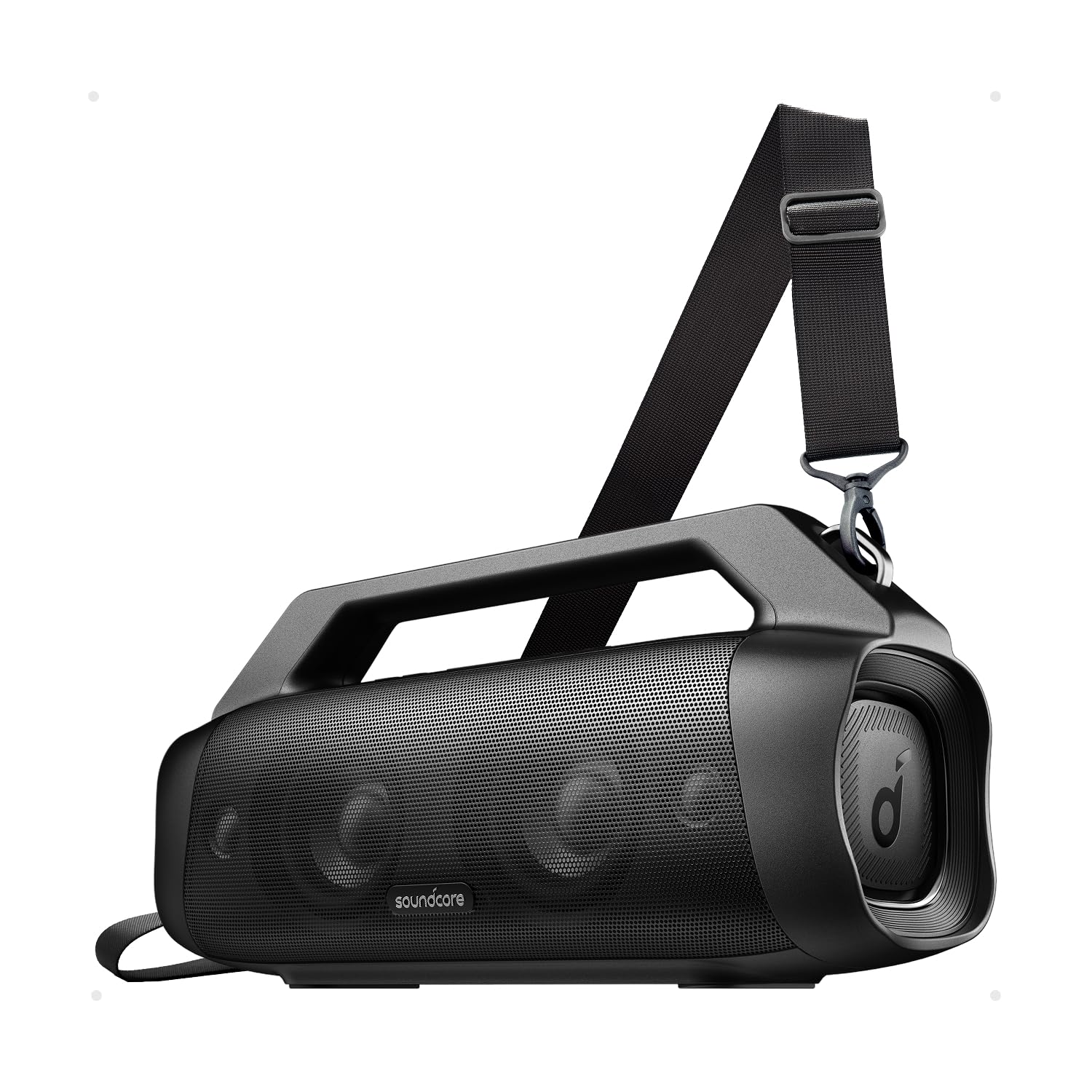 Soundcore by Anker Motion Boom Plus Kablosuz Bluetooth Hoparlör, 80W Stereo Ses, IP67 Suya Dayanıklılık, 20 Saate Varan Şarj, Siyah, A3129