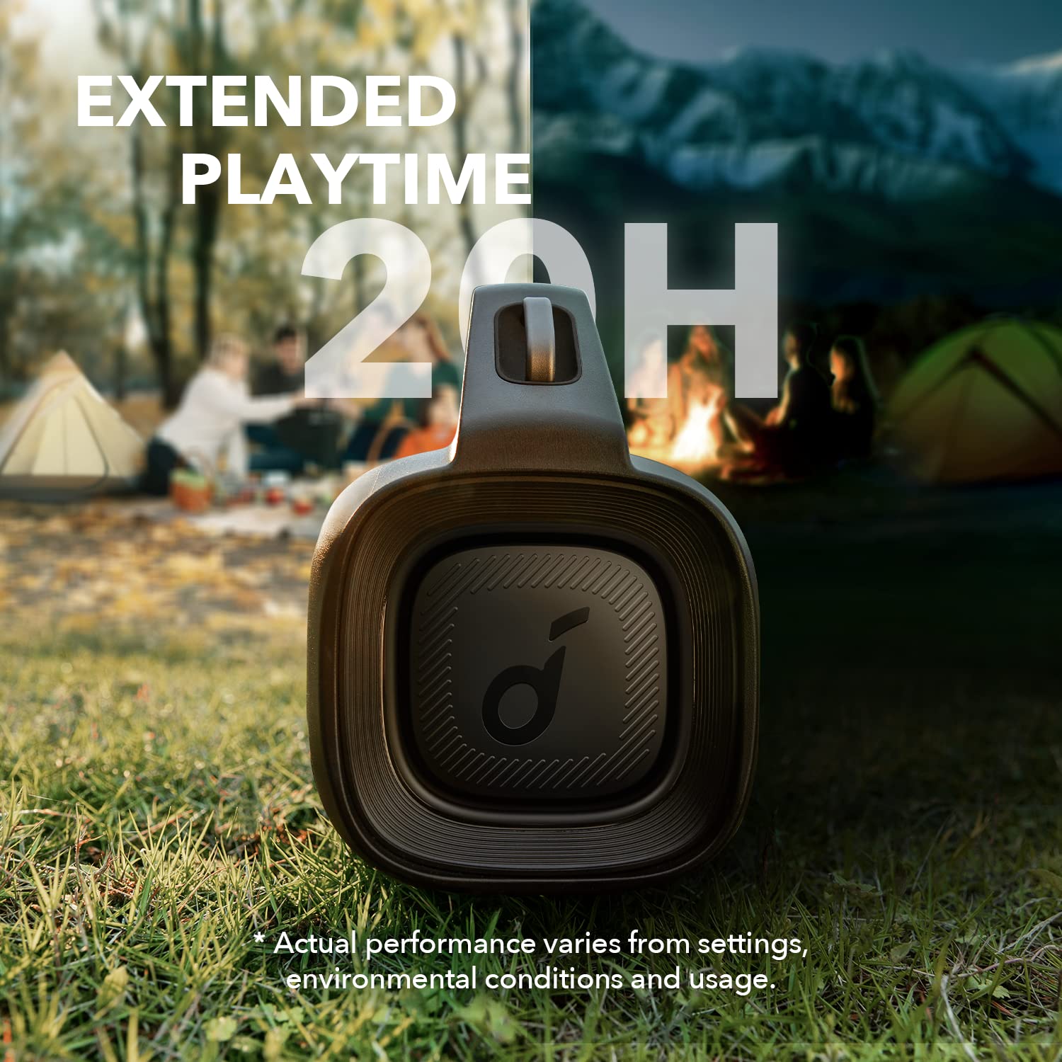 Soundcore by Anker Motion Boom Plus Kablosuz Bluetooth Hoparlör, 80W Stereo Ses, IP67 Suya Dayanıklılık, 20 Saate Varan Şarj, Siyah, A3129