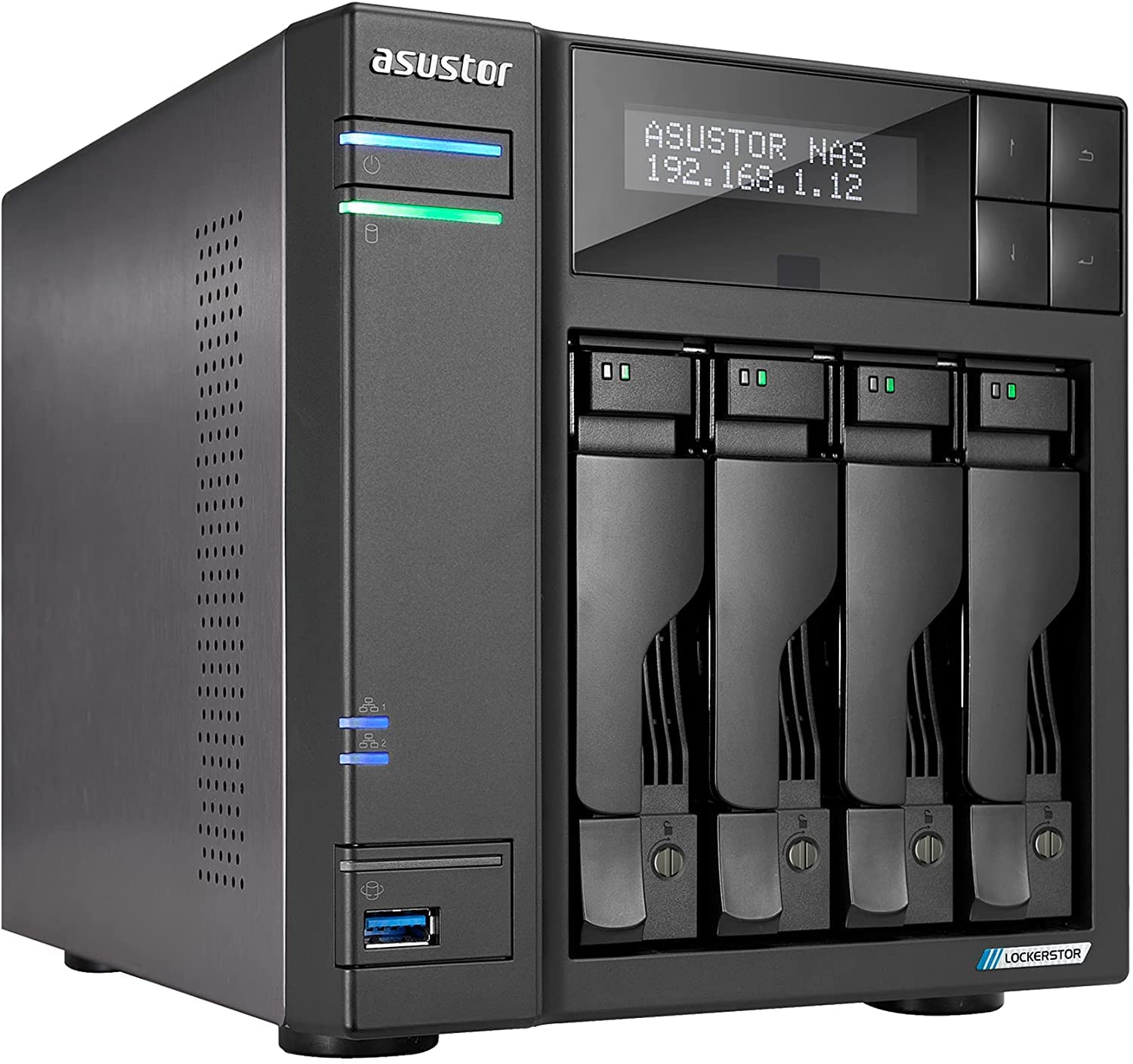 ASUSTOR AS6704T 4 Yuvalı NAS Depolama Cihazı, Intel N5105, 4GB DDR4, 2.5GbE, USB 3.2