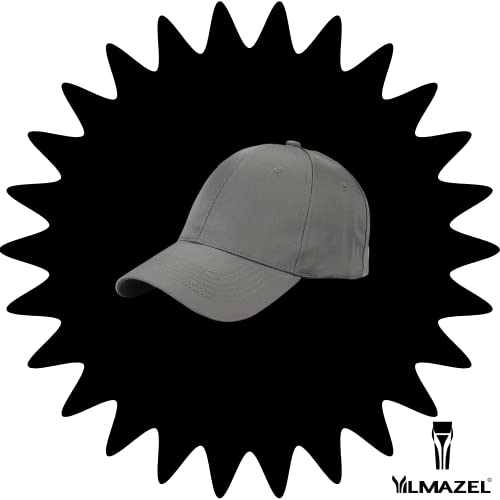 Yılmazel 6 Parça Yazlık Düz Renklerde Beyzbol Şapkası (Gri)
