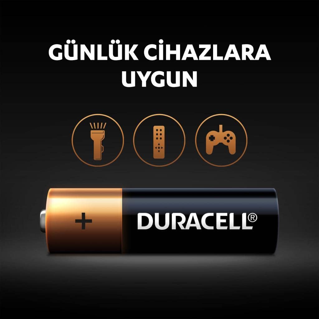 Duracell Alkalin AA Kalem Piller, 20 Li Paket