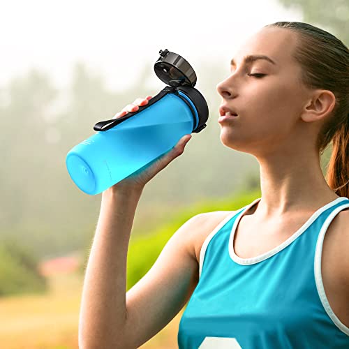 UZSPACE Spor Su Şişesi 500 ml/800 ml/1000 ml, BPA İçermeyen Tritan Sızdırmaz Yeniden Kullanılabilir Su Şişeleri Yetişkinler Çocuklar Okul Spor Salonu Koşu Açık Hava için (Fantasy Red, 800ml)