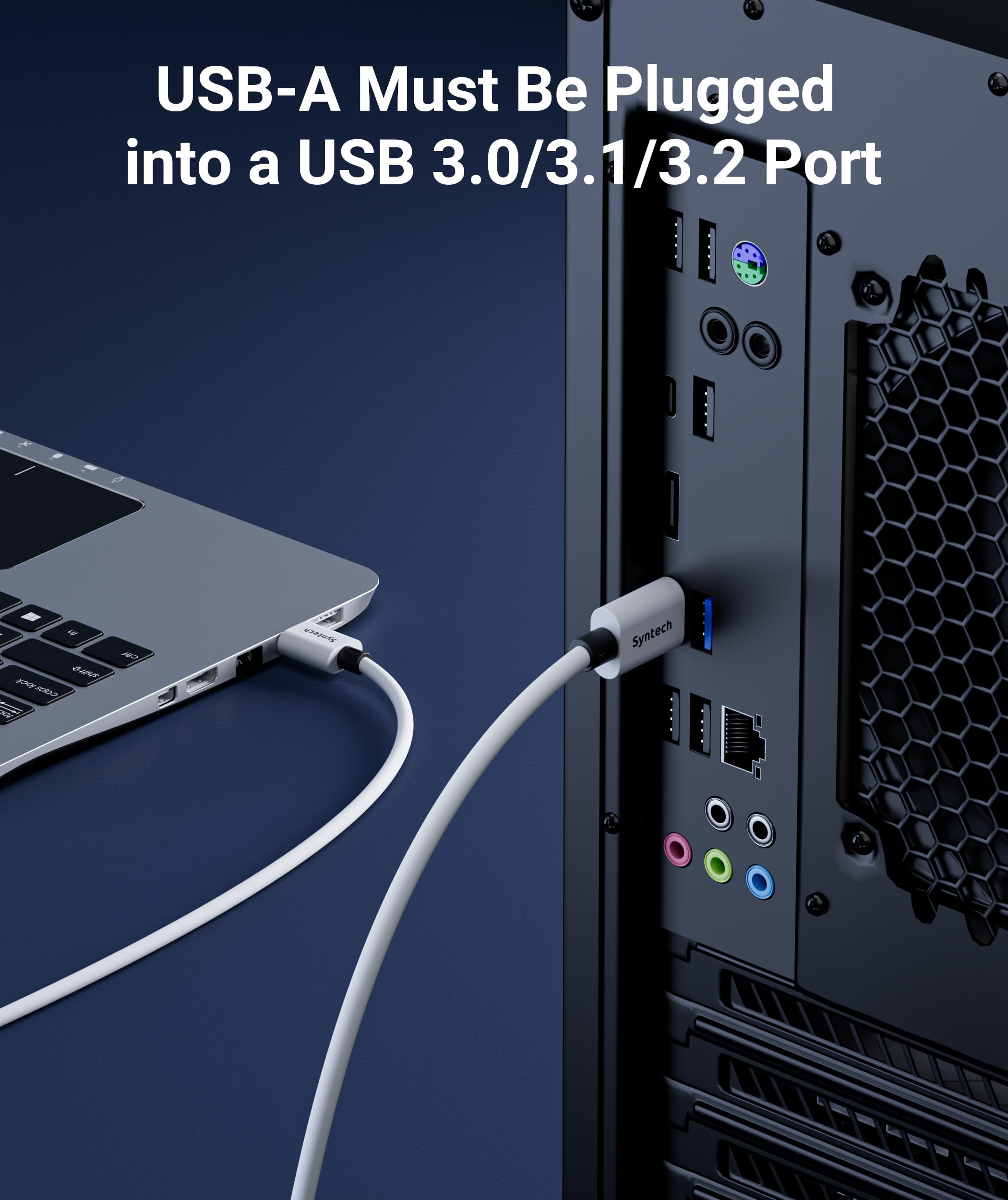 Syntech Bağlantı Kablosu 20 FT Quest2/Quest Pro/Pico 4 Aksesuarları ve PC/Steam VR, Yüksek Hızlı PC Veri Transferi, VR Kulaklık ve Oyun Bilgisayarı için USB C Kablosu