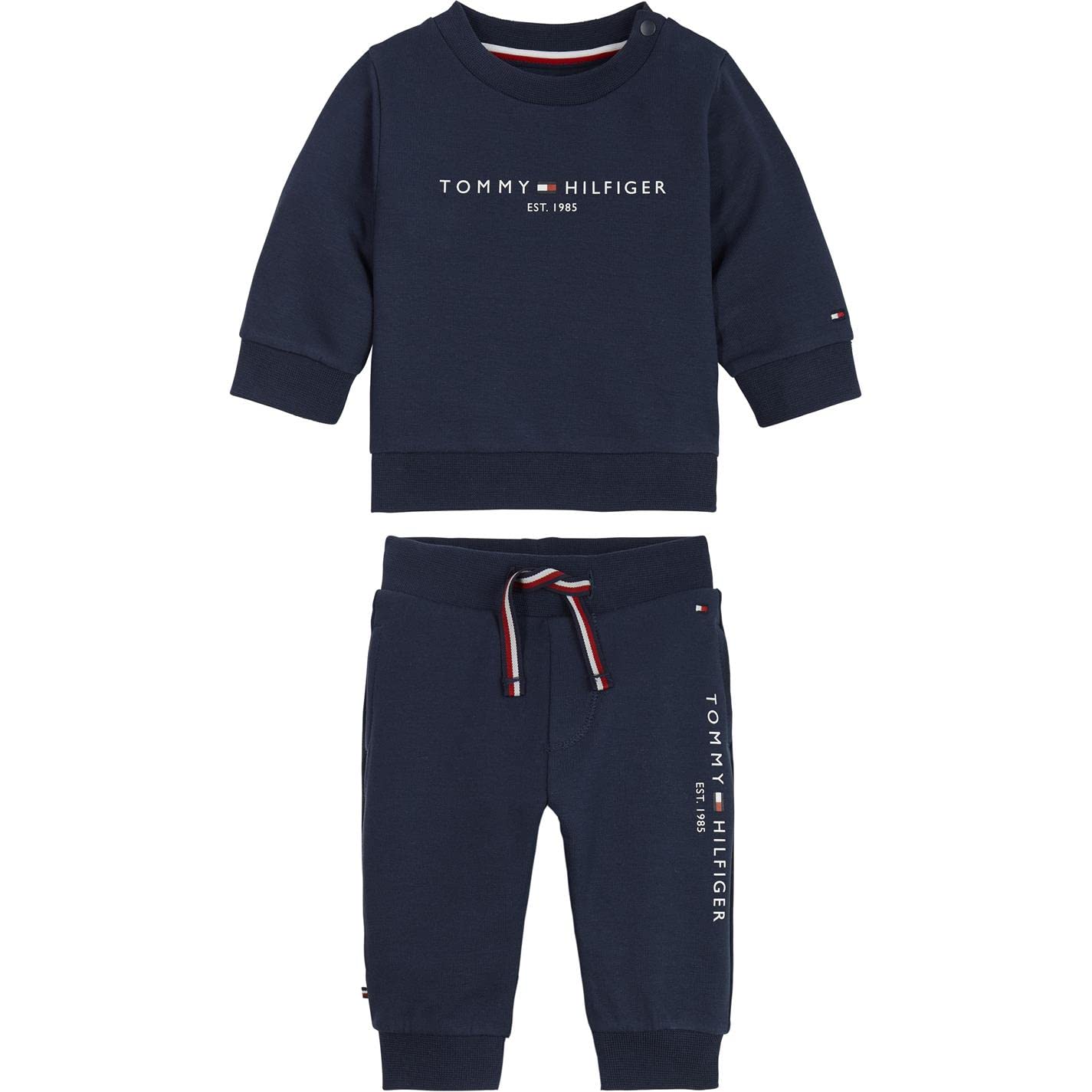 Tommy Hilfiger Bebek BABY ESSENTIAL CREWSUIT Eşofman Takımı Twilight Navy 56