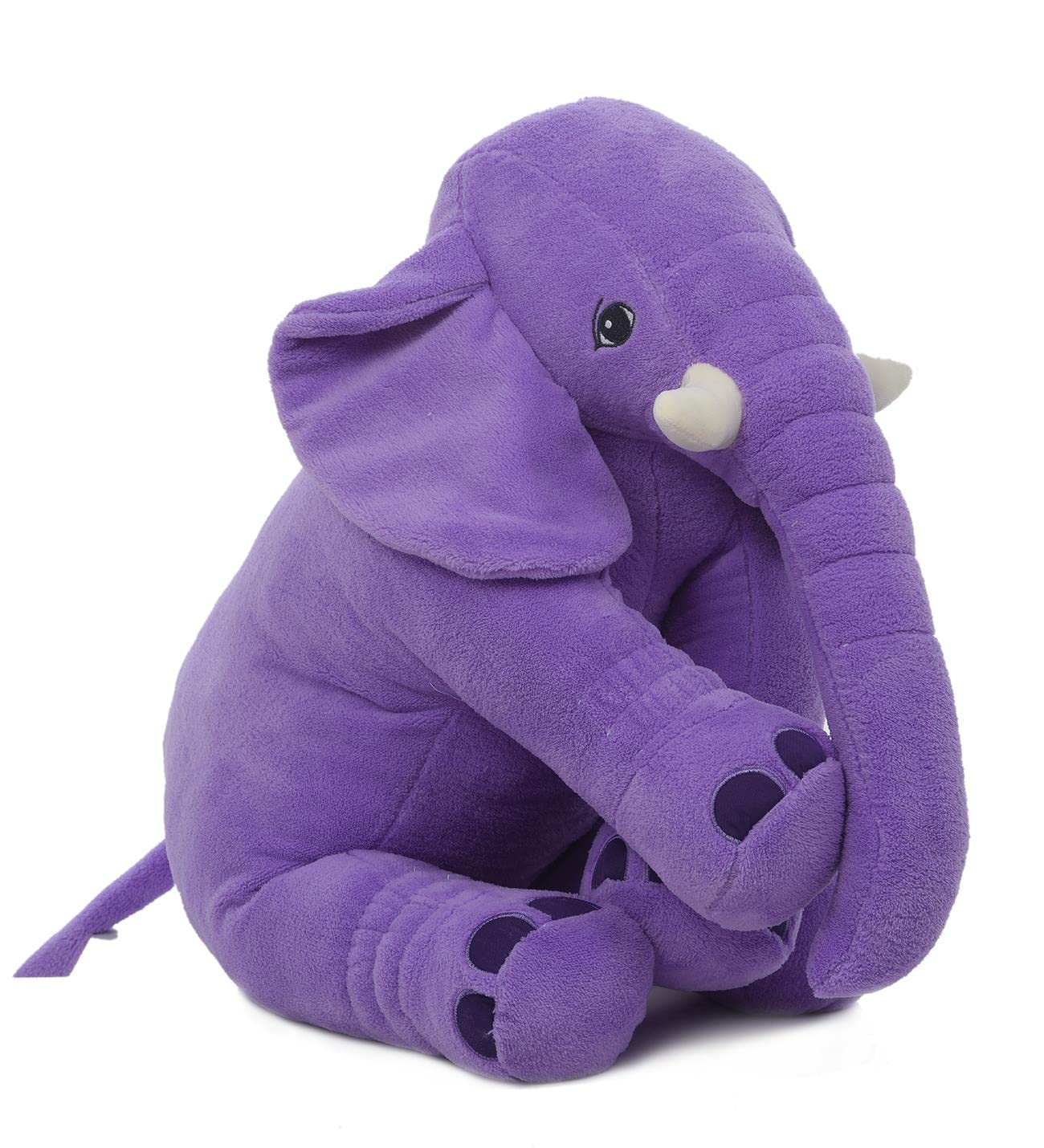 Uyku Arkadaşım Fil - Büyük Yumuşacık Peluş Fil - 85 cm- Sevgiliye HEDİYE Mor