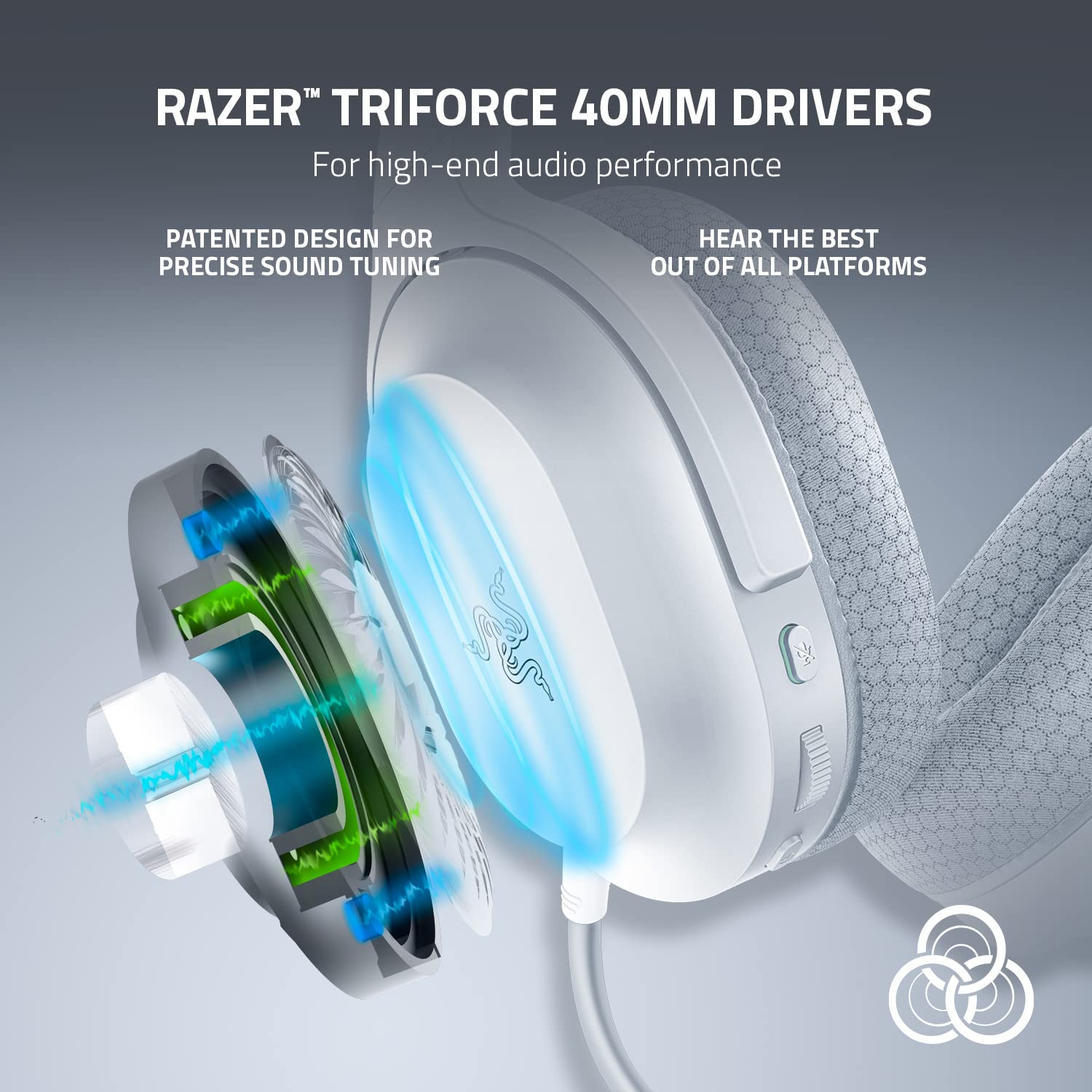Razer Barracuda X - Kablosuz Çoklu Platform Oyun ve Mobil Kulaklık (SmartSwitch Çift Kablosuz, Ergonomik Tasarım, TriForce 40mm, Kardioid Mikrofon, 50 saat Pil USB-C) Mercury
