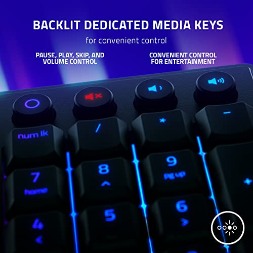Razer Ornata V3 - Düşük Profilli Oyun Klavyesi (Hibrit Mecha-Membran Anahtar, UV Kaplamalı Tuş Başlıkları, Manyetik Yumuşak Dokunuşlu Bilek Dayanağı, RGB Chroma) ABD Düzeni | Siyah