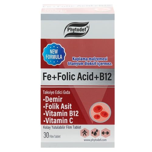Phytodef Demir + Folik Asit + Vitamin B12 + Vitamin C - 30 Tablet