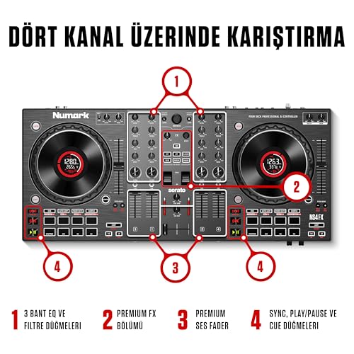 Numark NS4FX - 4 kanallı DJ Kontrolörü