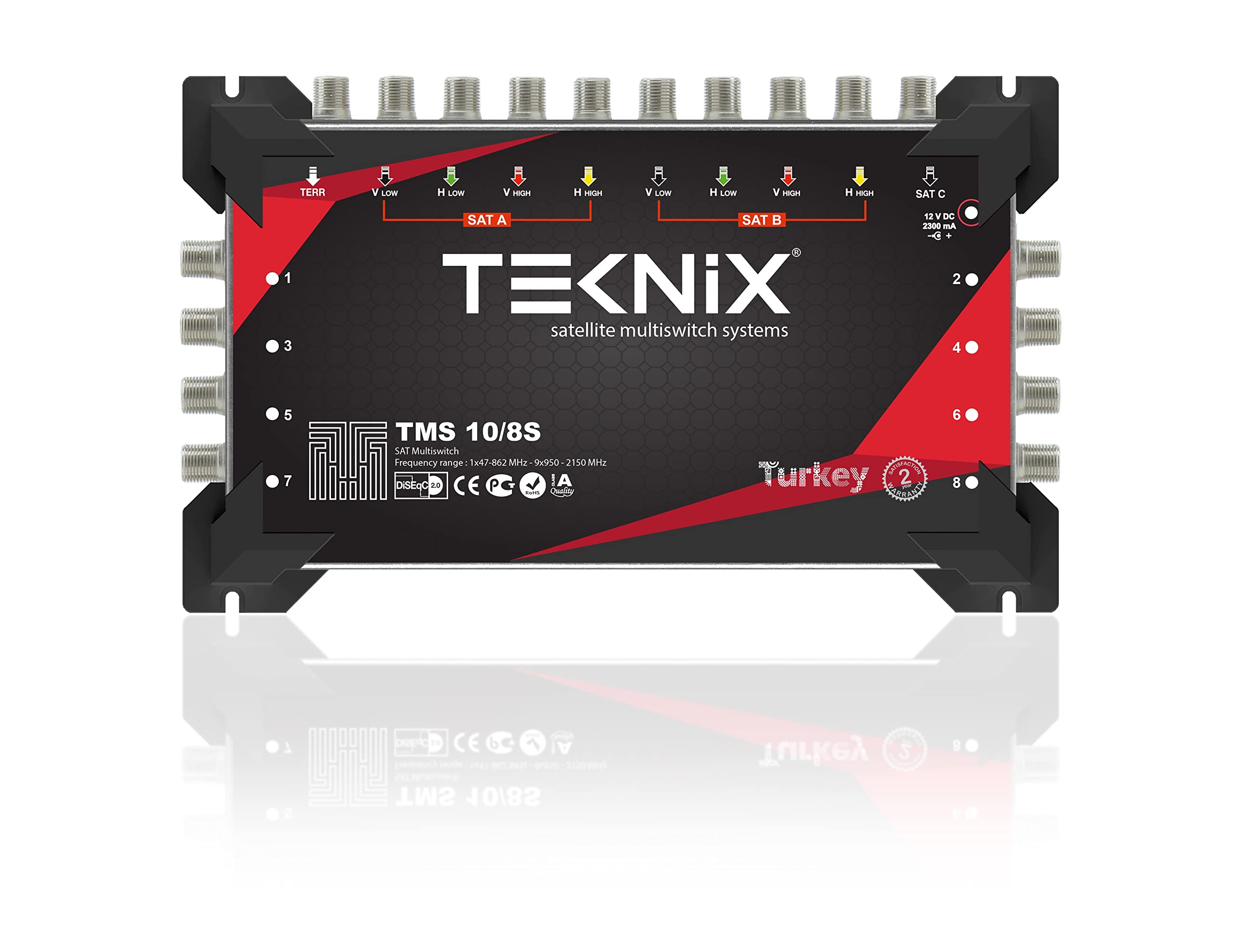 TEKNOLİNE 10X8 Sonlu Uydu Dağıtım Santrali Multıswıtch