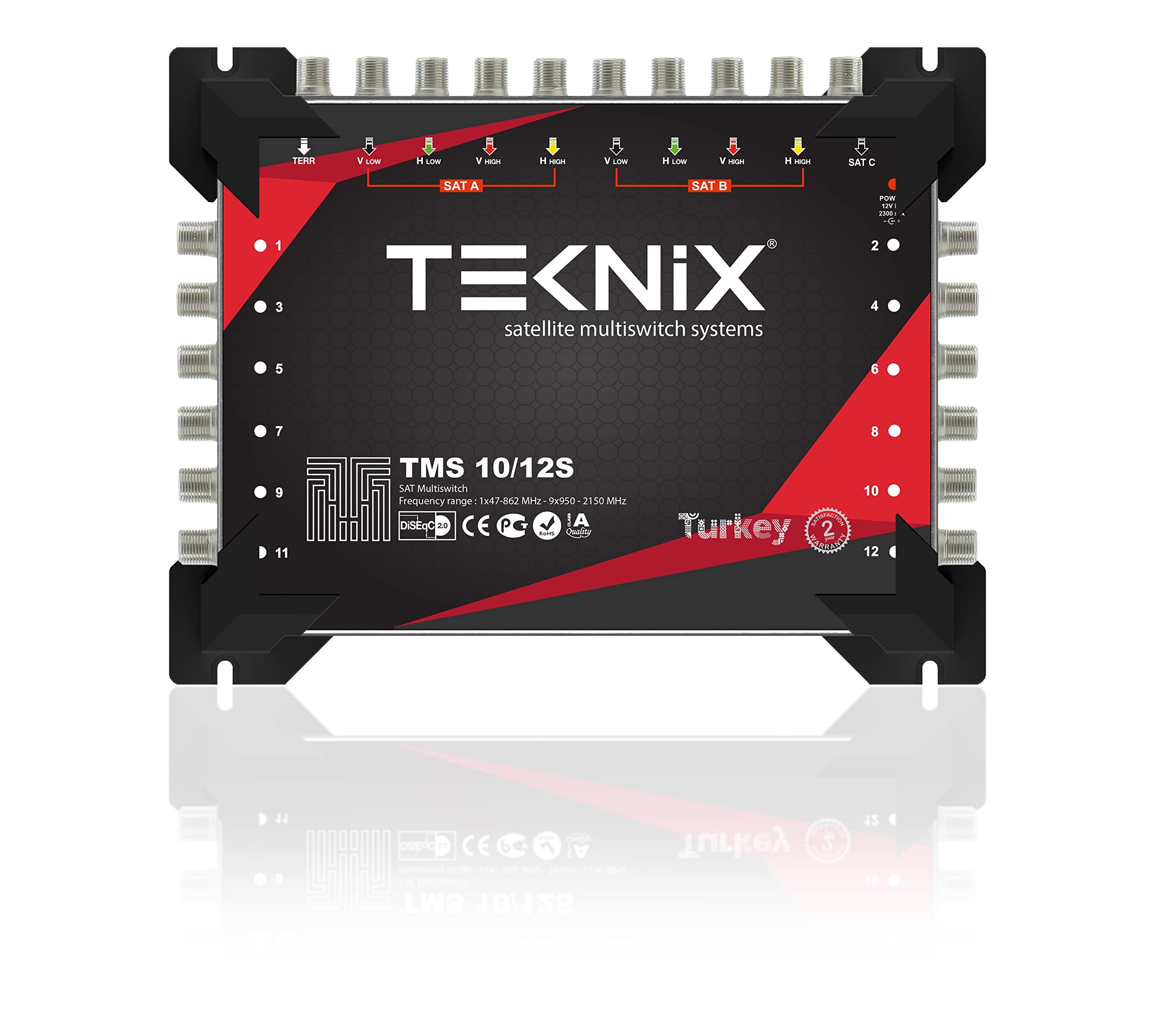 TEKNOLİNE 10X12 Sonlu Uydu Dağıtım Santrali Multıswıtch
