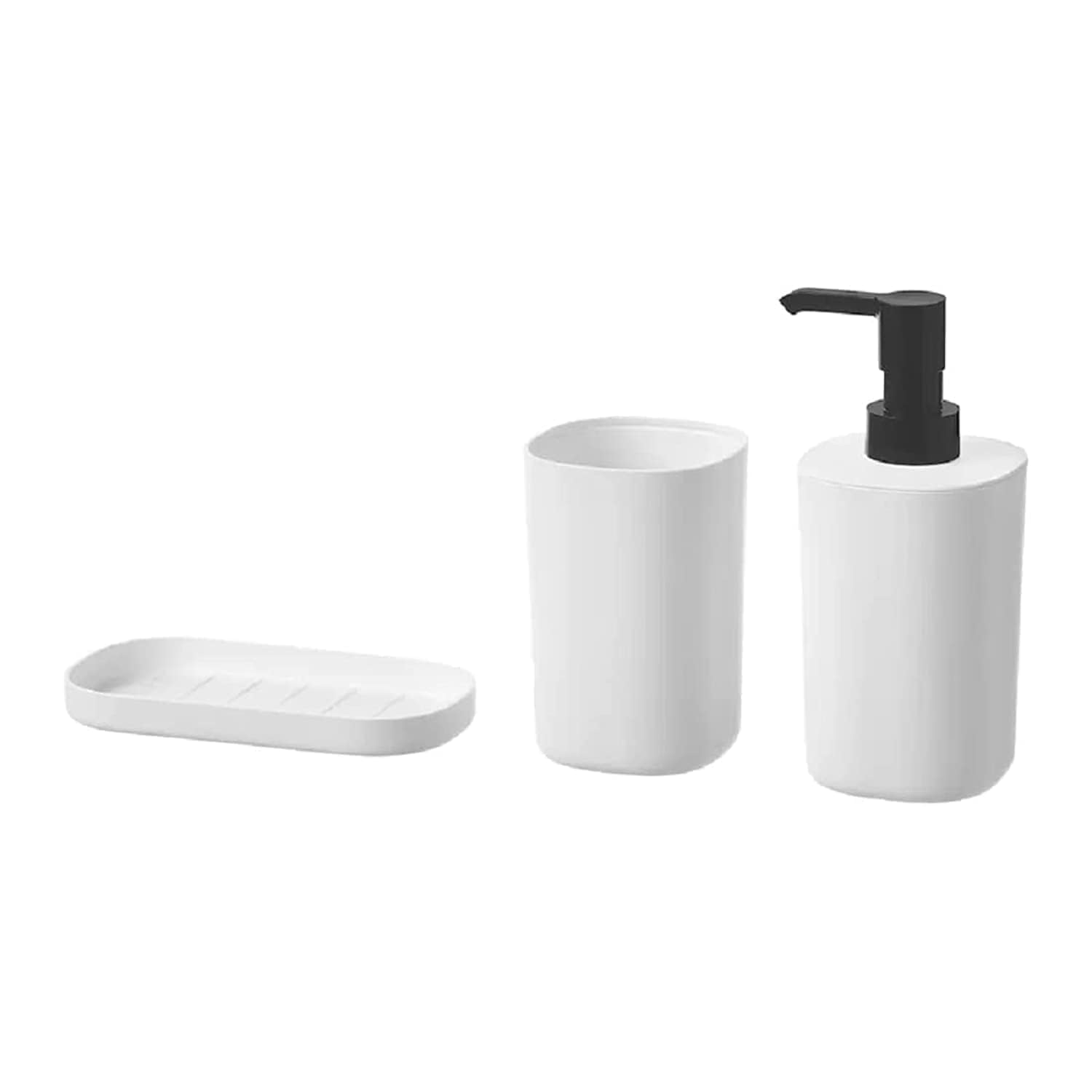 IKEA Storavan Banyo Aksesuar Seti - Sıvı Sabunluk - Katı Sabunluk - Diş Fırçalık