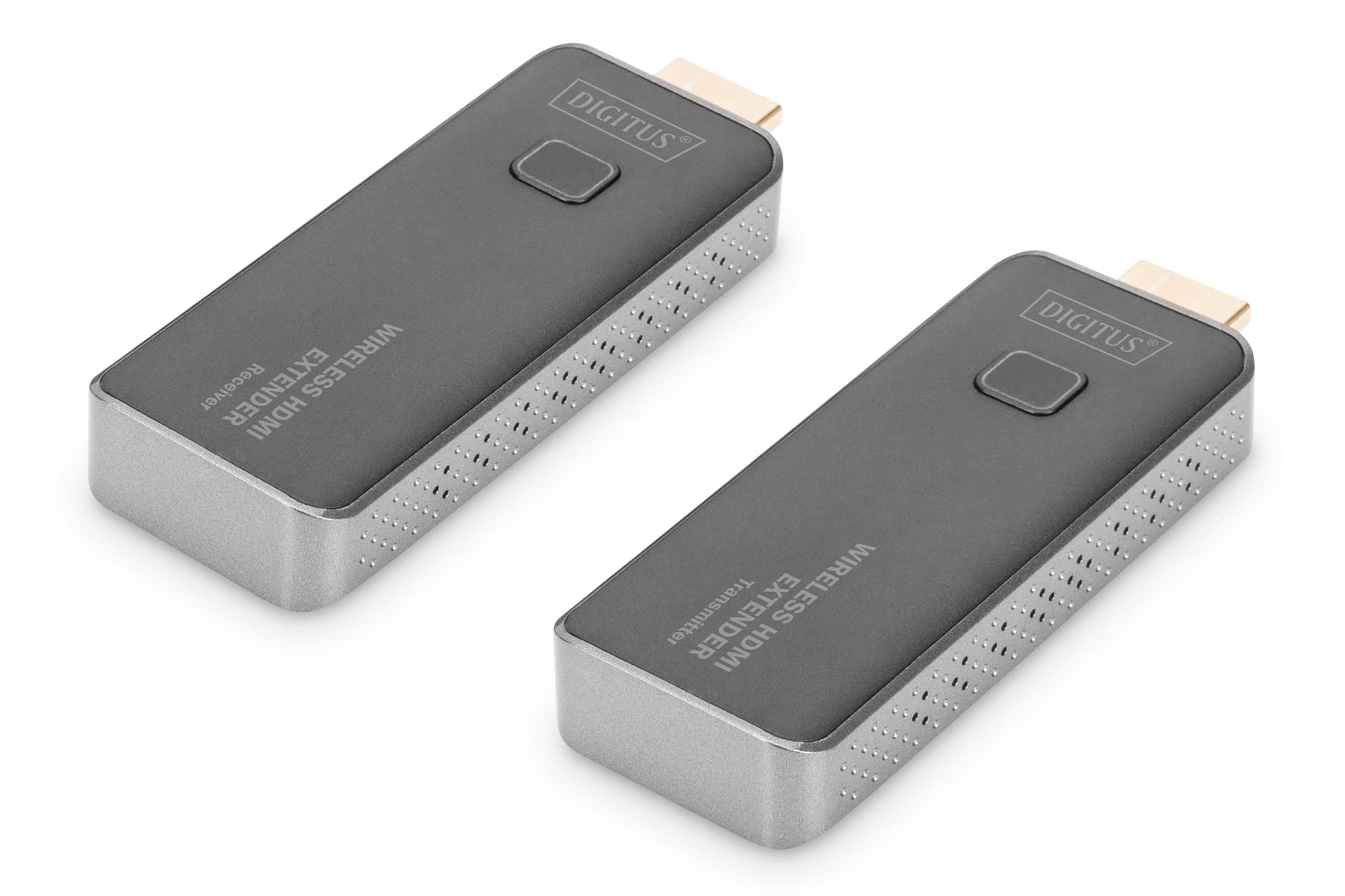 DIGITUS Kablosuz HDMI Uzatıcı - 50 m Menzil - Full-HD 1080p 60 Hz - Noktadan Noktaya - Tak ve Çalıştır - Siyah-Gümüş, DS-55318