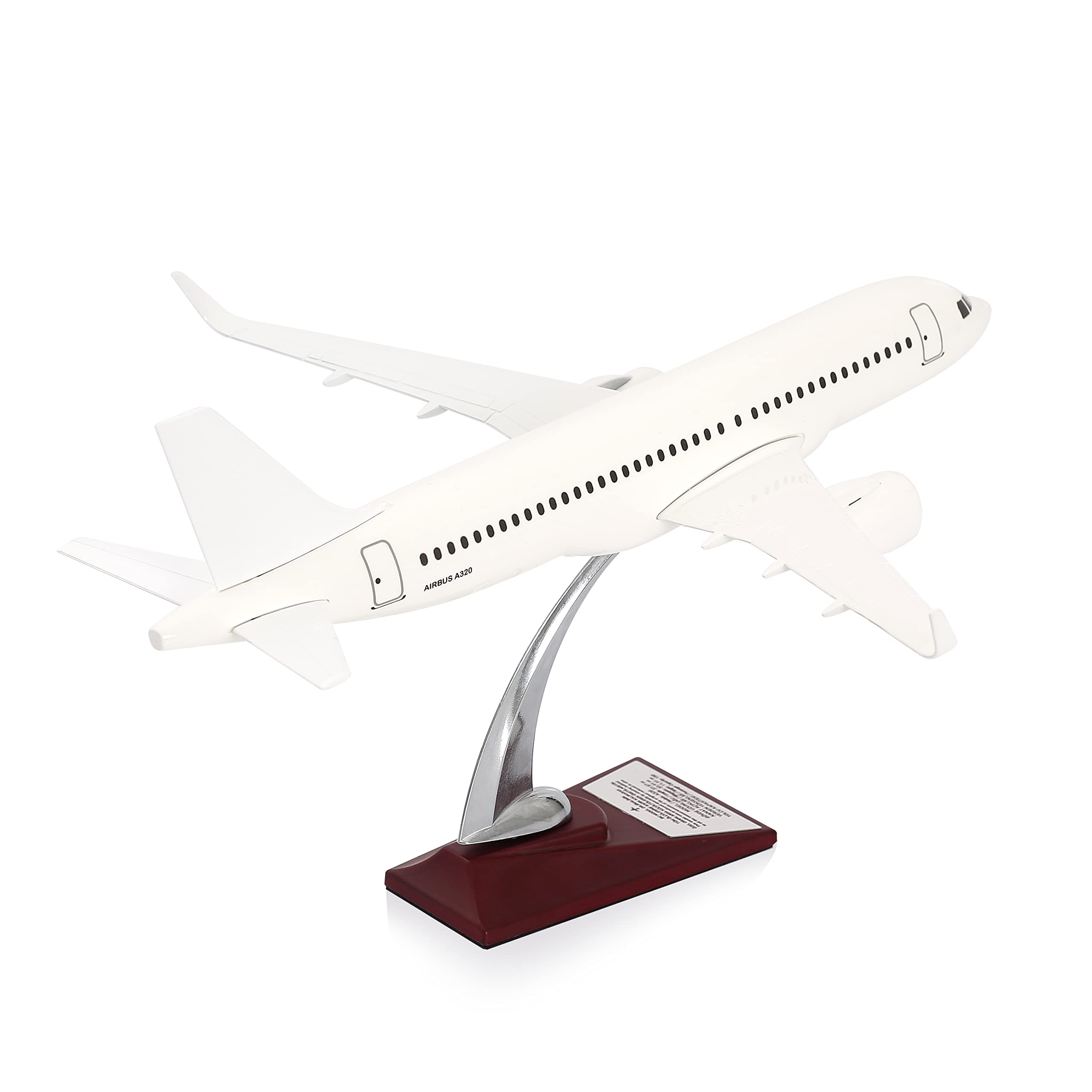 Zek Upp Airbus A320 Model Uçak, 1/100 Beyaz Maket Uçak (ZU-UCK0107)