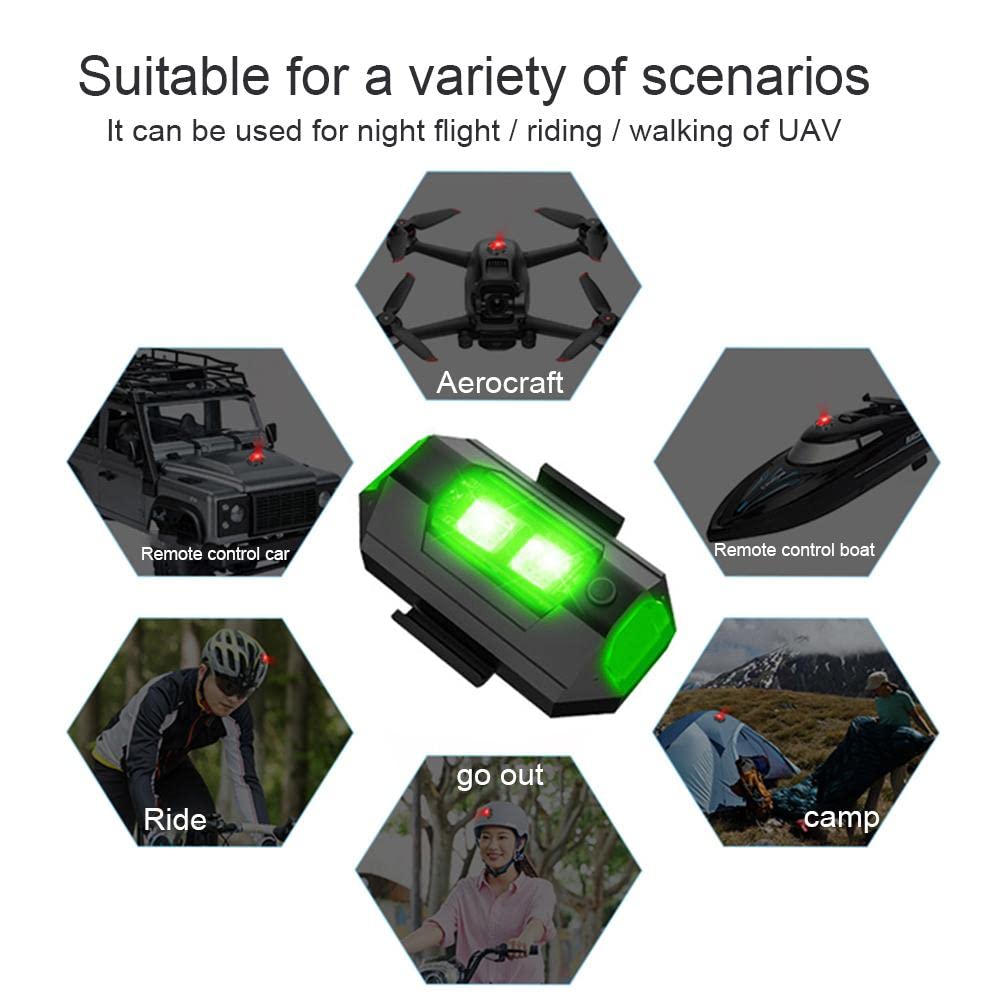 BTOSEP Çarpışma önleyici aydınlatma, dron, flaş, gece uçuşu, uçuş, uçuş, uçuş, uçuş, uçuş, uçuş, çok amaçlı, RC araba motosiklet el feneri, dış mekan bisiklet sporu, uyarı lambası, 7 renk