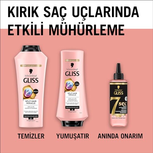Gliss Split Hair Miracle Kırık Uçları Mühürleyen Sıvı Saç Bakım Kremi - İyonik Kompleks ve Üzüm Çeki