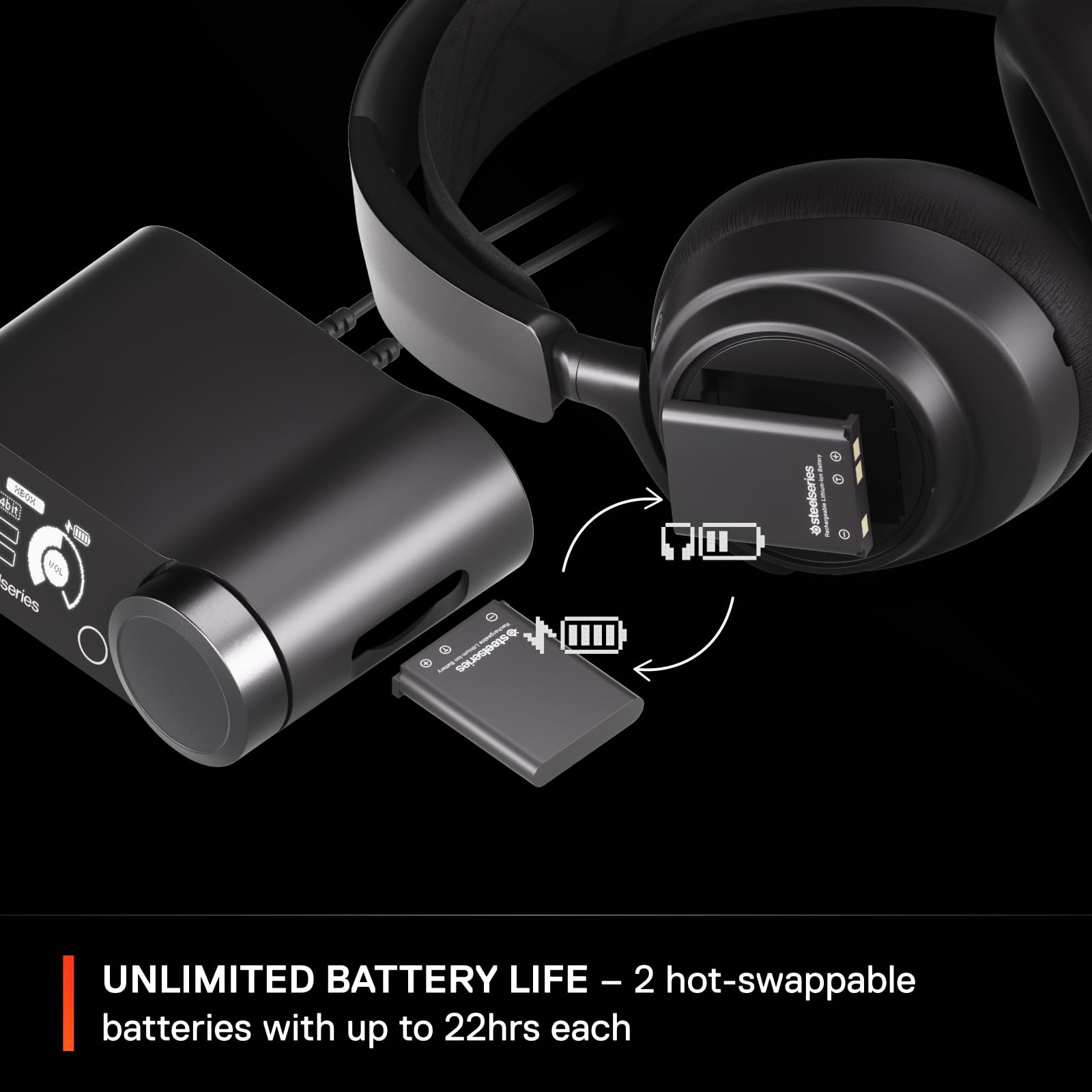 SteelSeries Arctis Nova Pro X Wireless Xbox Multi-Platform Gaming Kulaklık - Hi-Fi Ses Sürücüleri - Aktif Gürültü Giderme - Gen2 Clearcast Mikrofon - Xbox, PC, PS5, PS4, Switch, Mobil