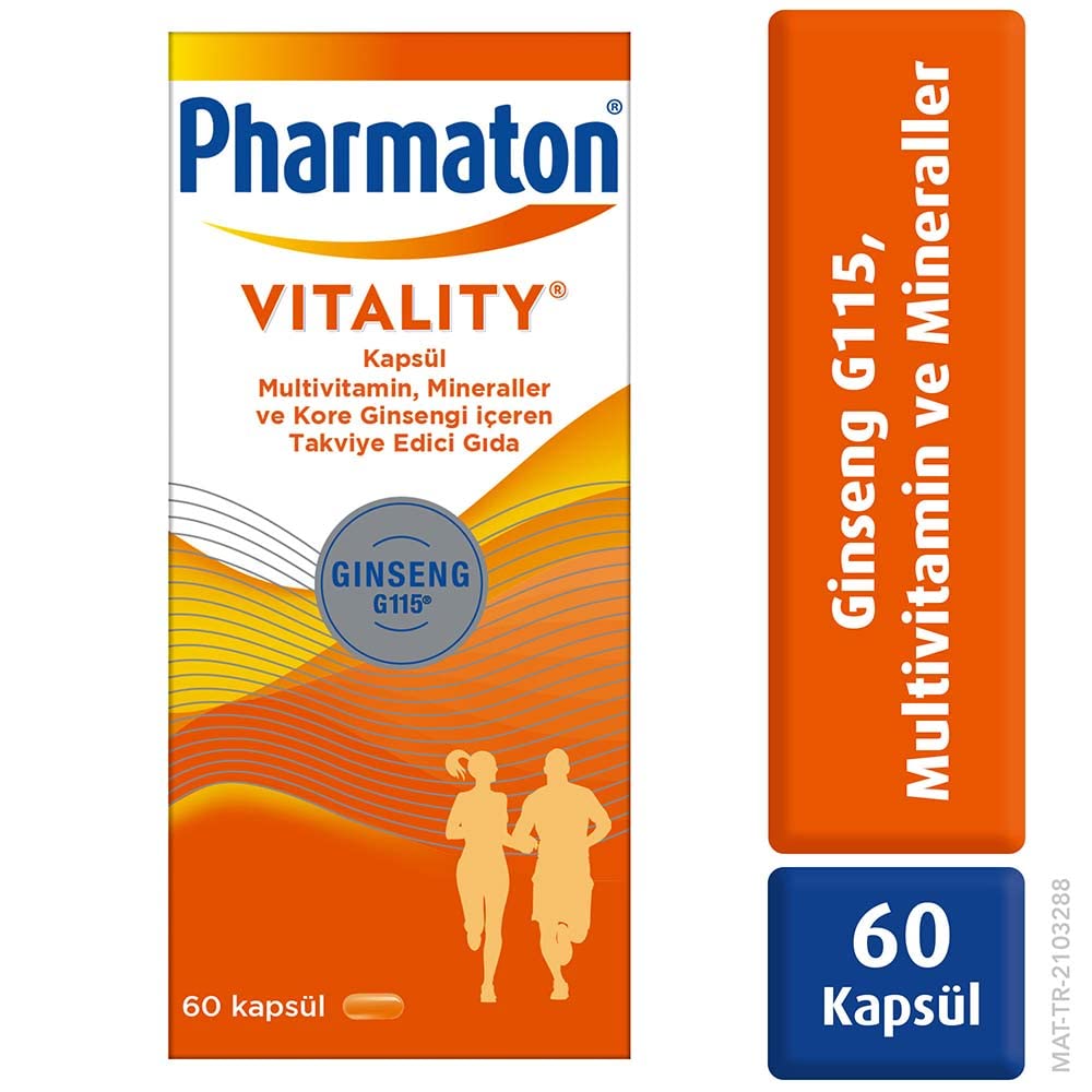 Pharmaton Vitality 60 Tablet - Ginseng G115, Multivitamin ve Mineraller