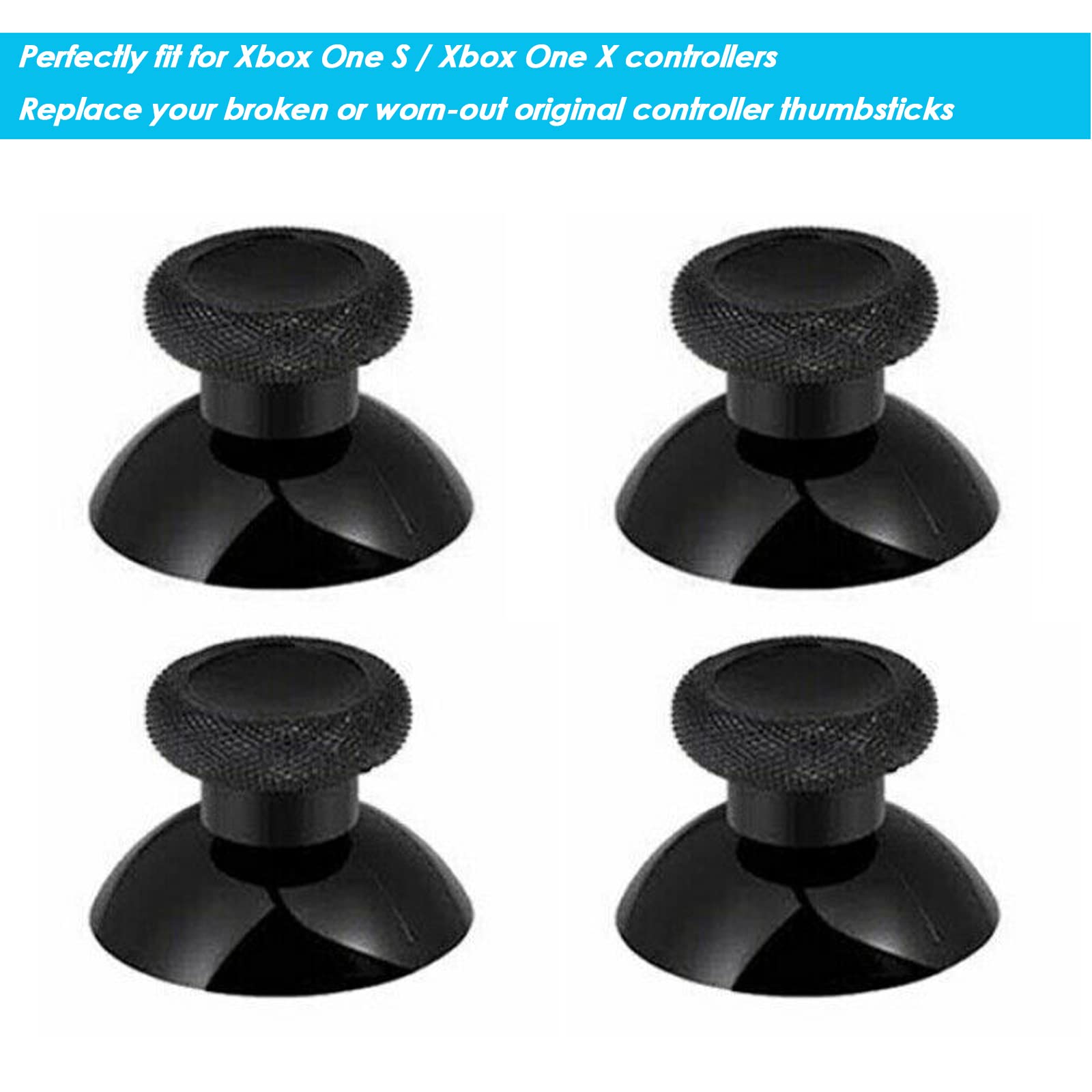 Veanic Xbox One S/X Kumandası için Yedek Başparmak Çubuğu, 4 adet 3D Joystick Parçaları Tam Onarım Araçları Kiti ile Analog Kapaklar, T6 T8 T10 Xbox One S/X Kumandası ile Uyumlu Tornavida