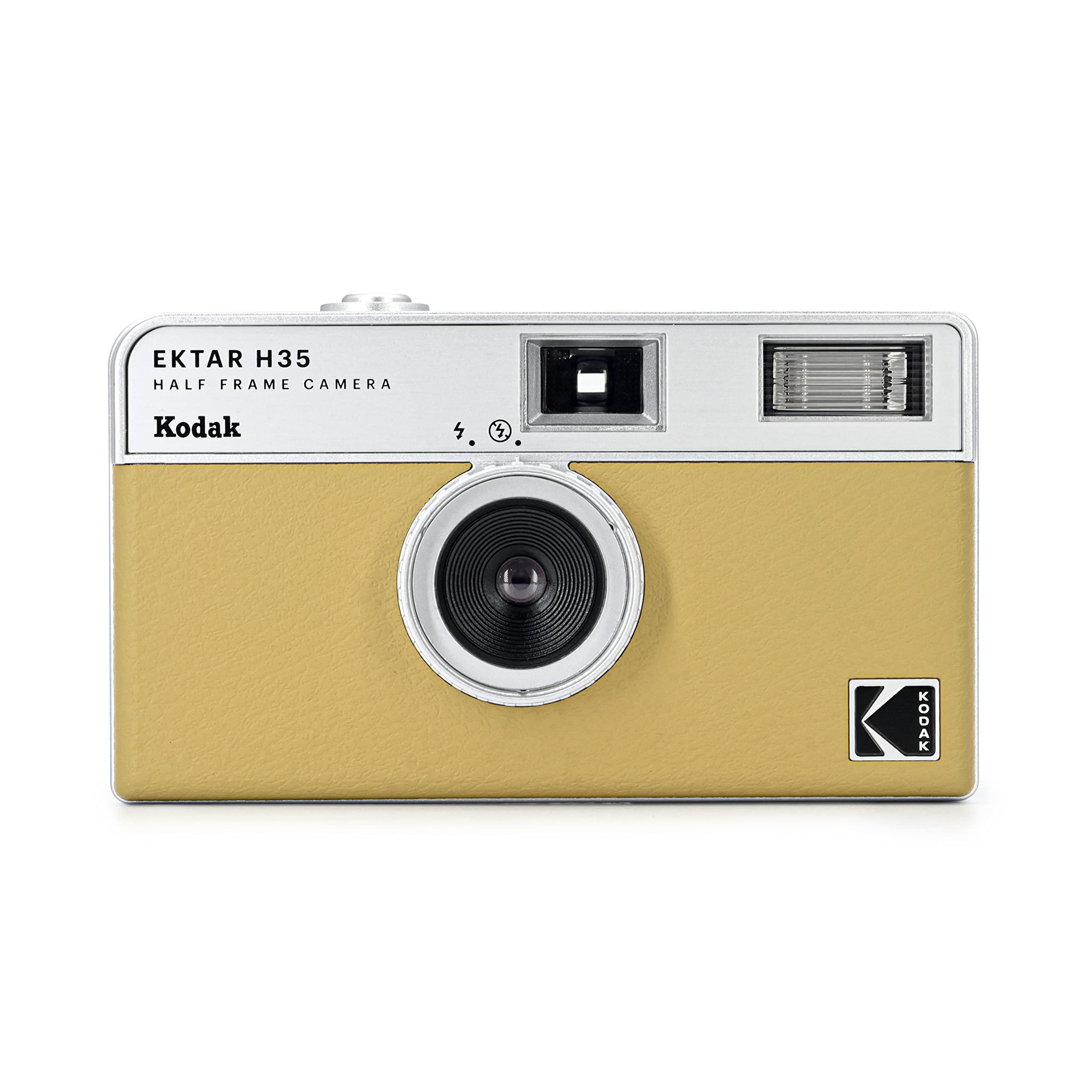 KODAK EKTAR H35 yarım formatlı film kamerası, 35 mm, tekrar kullanılabilir, odaklanma yok, hafif, kullanımı kolay (kum rengi) (film ve AAA pil teslimat kapsamına dahil değildir)