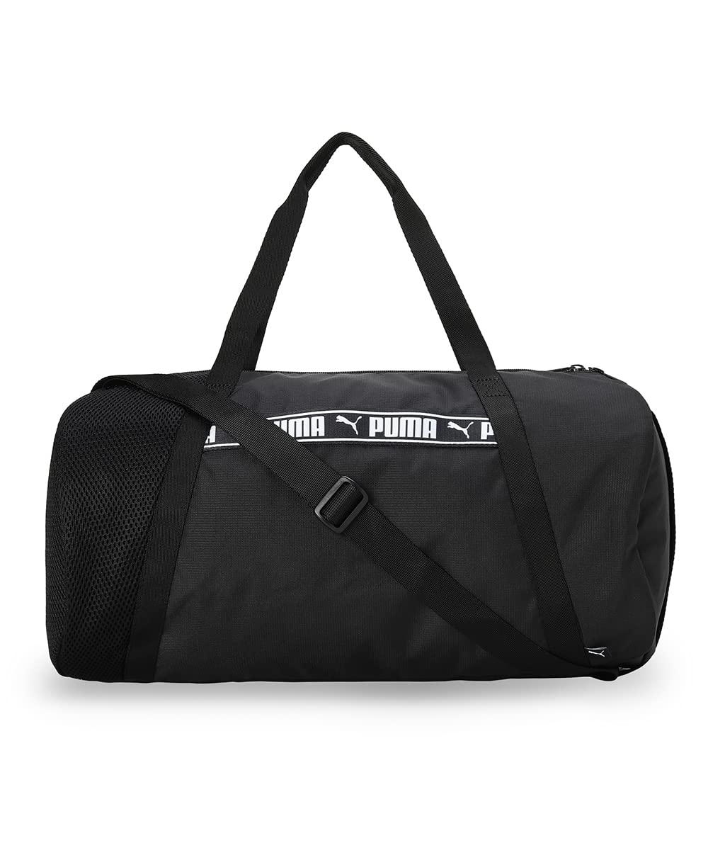 Puma AT ESS Barrel Bag Kadın Spor Çantası, PUMA Black, Tek Beden