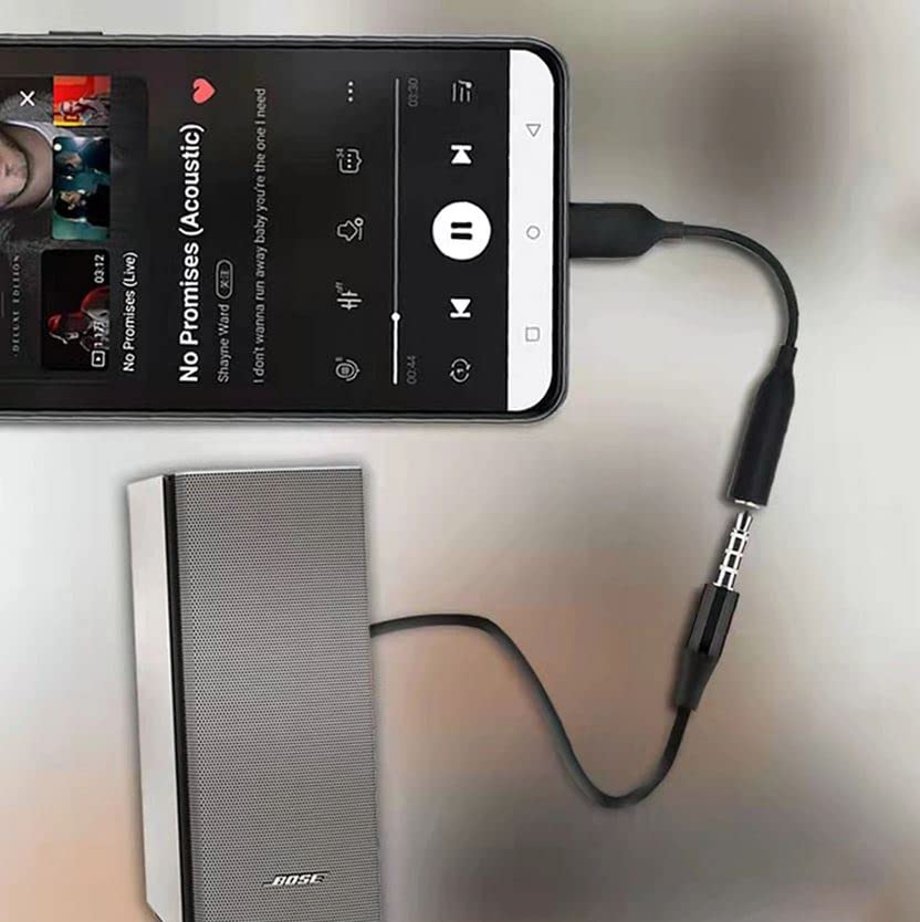 Ayex TYPE-C İçin 3.5mm Aux, Kulaklık ve Mikrofon Adaptörü Siyah, Samsung Telefonlar ile Uyumlu