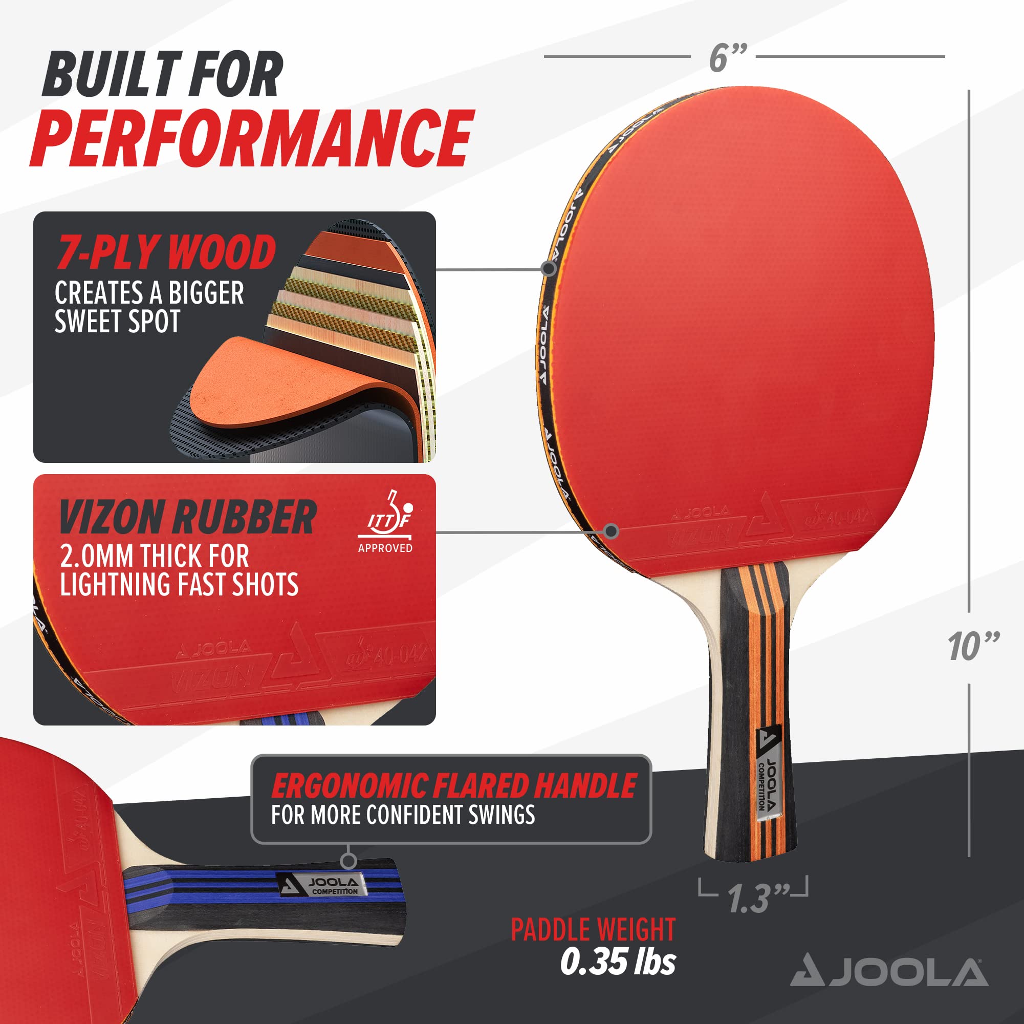 Joola Family Advanced Masa Tenisi 4 Raket + 6 Top + Kılıf Set