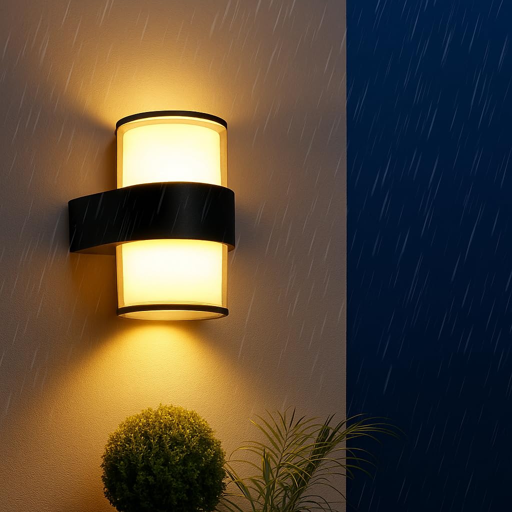 Bora LED Duvar Aplik 12W IP54 – Günışığı 3200K, 1170 Lümen, Su Geçirmez İç ve Dış Mekan Aydınlatma, Bahçe Balkon Teras Ev Koridor için