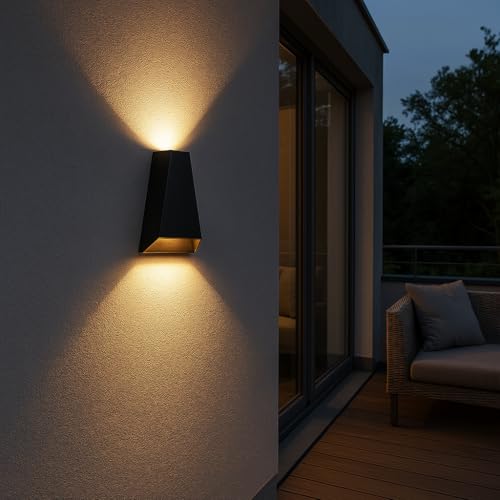 Malta 6W Çift Taraflı LED Aplik – 3200K Sıcak Işık, 220V, 350 Lümen, IP54 Su Geçirmez, 110x175 mm, 100° Işık Açısı