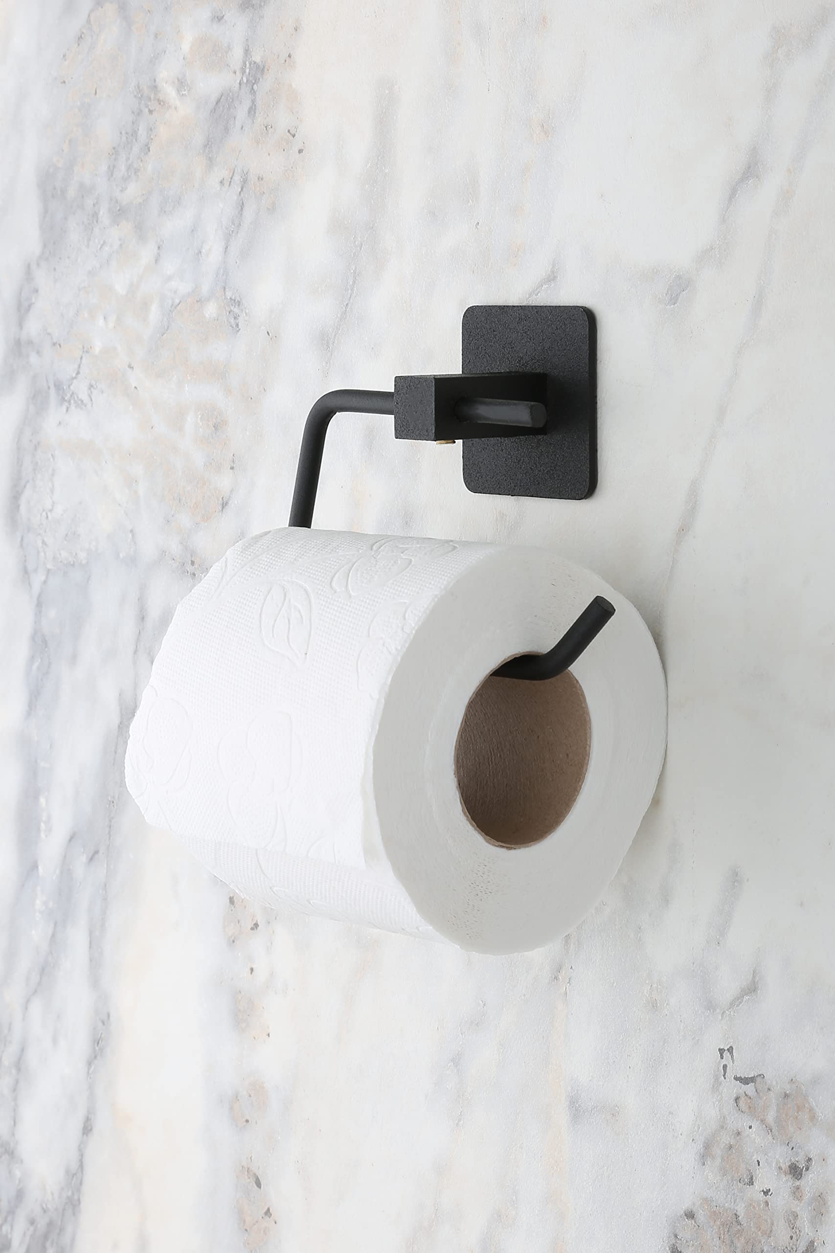 Alper Banyo Yapışkanlı Siyah Kare Açık Tuvalet Kağıtlığı Wc Kağıtlık Tuvalet Kağıdı Askısı