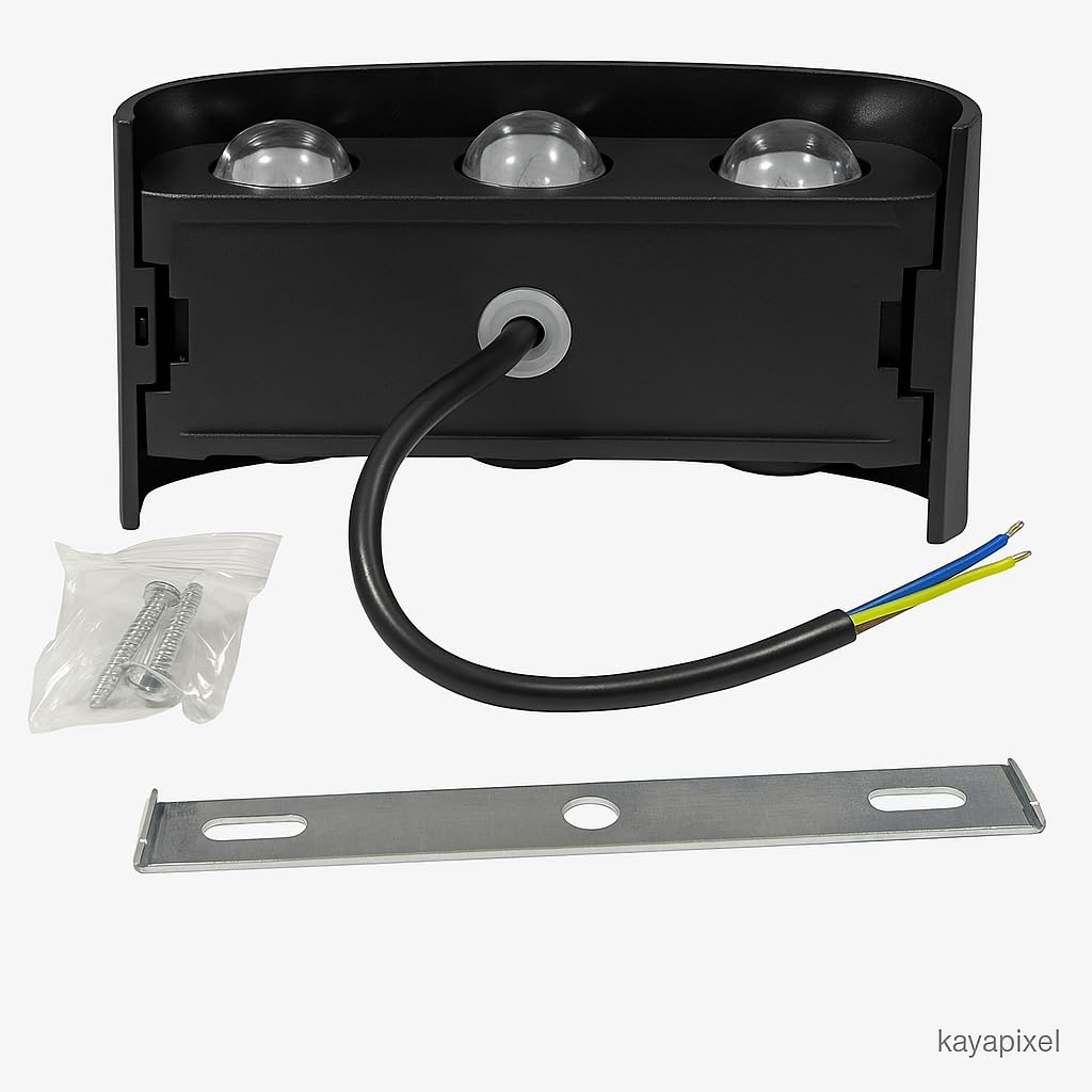 Tepegöz 9W Dekoratif Çift Yönlü Bahçe Aplik – IP65 Su Geçirmez, Mercekli LED, 3200K Günışığı Rengi,