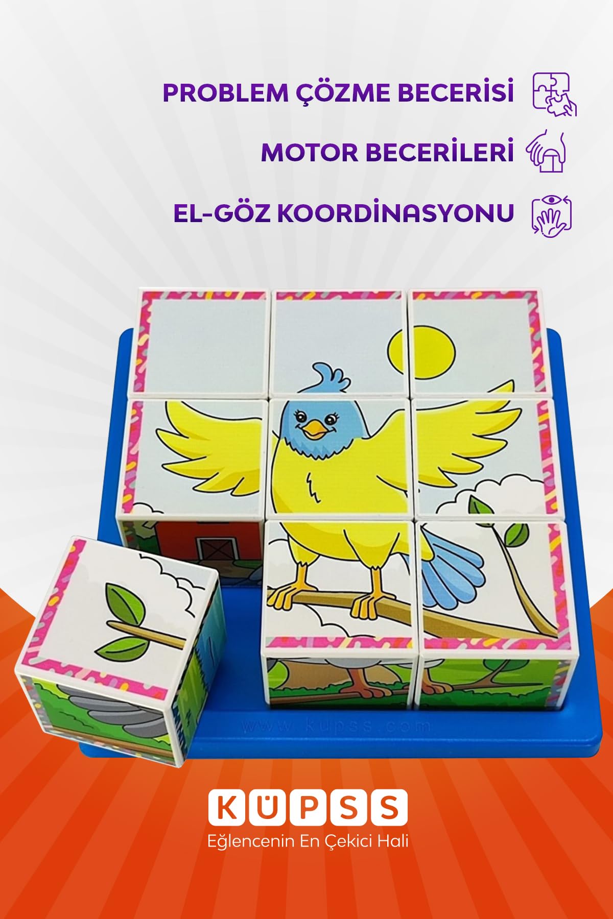 KÜPSS Uçan Hayvanlar 3D Puzzle - 9 Küp 6 Yapboz