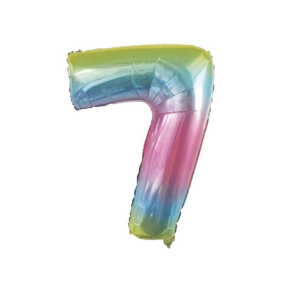 Benim Marifetlerim - 7 Rakamı Rengarenk Folyo Balon 16 inch 40 cm