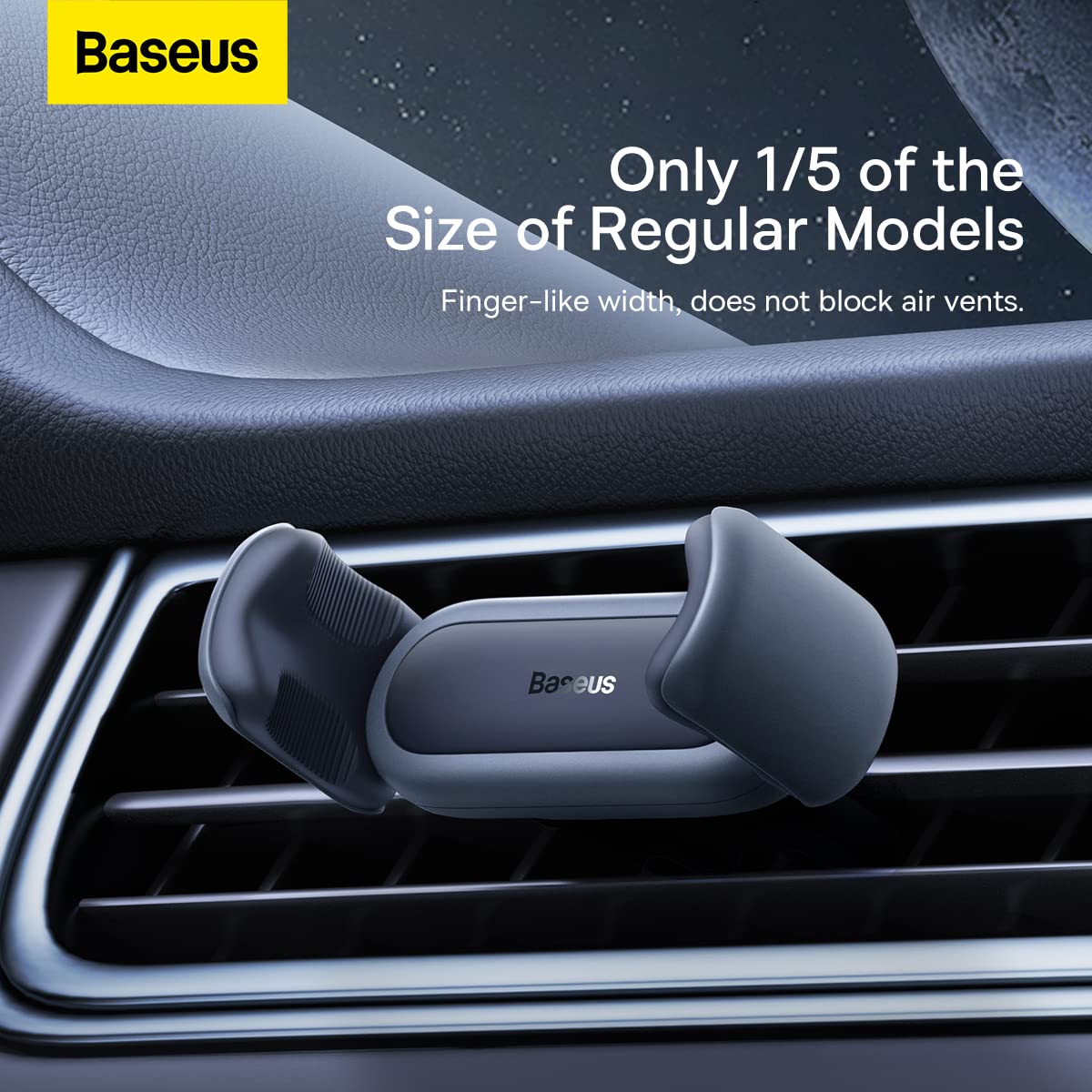 Baseus Air Vent Araç Cep Telefonu Tutacağı, iPhone 14 Pro Max için, Evrensel Akıllı Telefon Sıkma Montajlı GPS Standı 13, 12, 11, Samsung, Huawei, Google Pixel ve Daha Fazlası ile Uyumlu