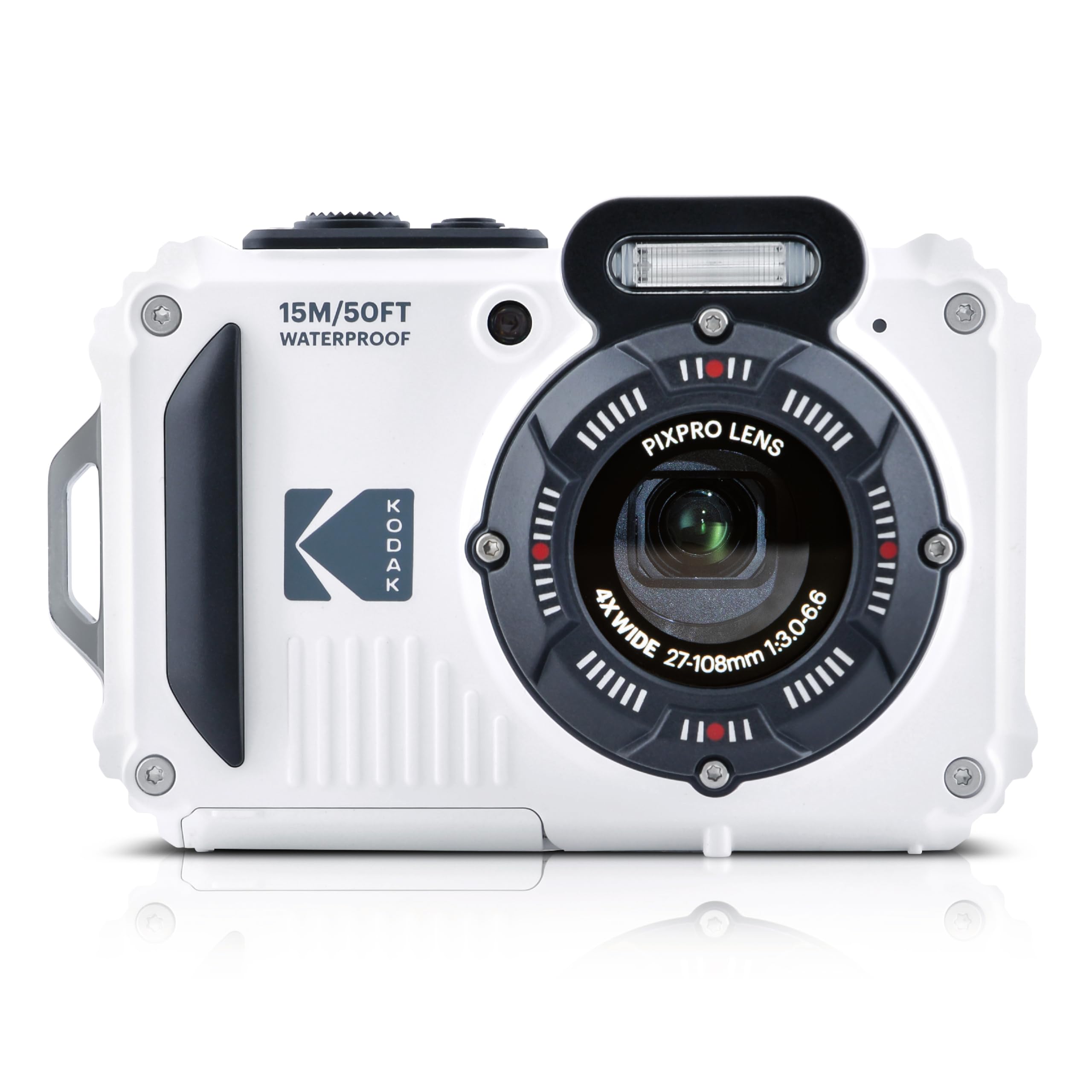 KODAK PIXPRO WPZ2 15M Su Geçirmez Fotoğraf Makinesi - 16MP, 4x Optik Zoom, 1080P Full HD Video (Beyaz)