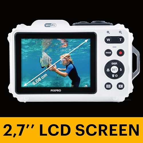 KODAK PIXPRO WPZ2 15M Su Geçirmez Fotoğraf Makinesi - 16MP, 4x Optik Zoom, 1080P Full HD Video (Beyaz)