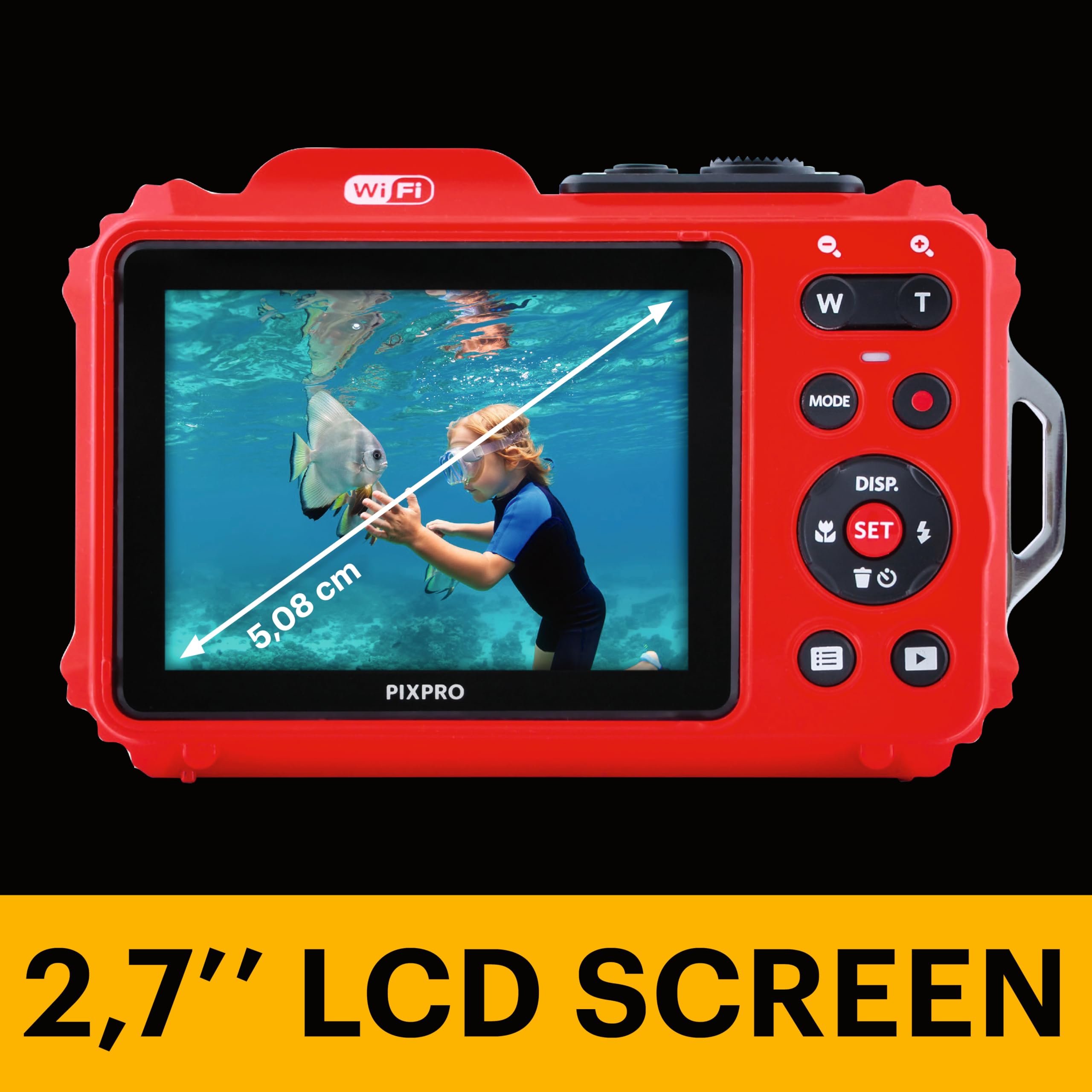 KODAK PIXPRO WPZ2 15M Su Geçirmez Fotoğraf Makinesi - 16MP, 4x Optik Zoom, 1080P Full HD Video (Kırm