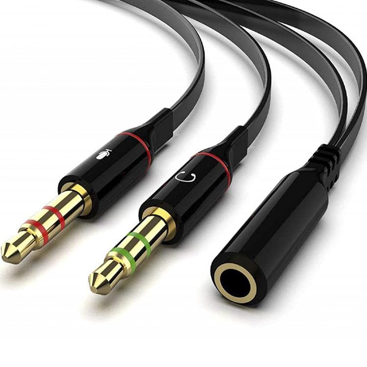 PrimeX Plus PX-8005 Tek Girişli Kulaklığı Bilgisayara Bağlama, Kulaklık ve Mikrofon Ayırıcı, 1 Dişi 2 Ekek 3.5mm Jak Mikrofonlu Kulaklık Ayırıcı, Çevirici