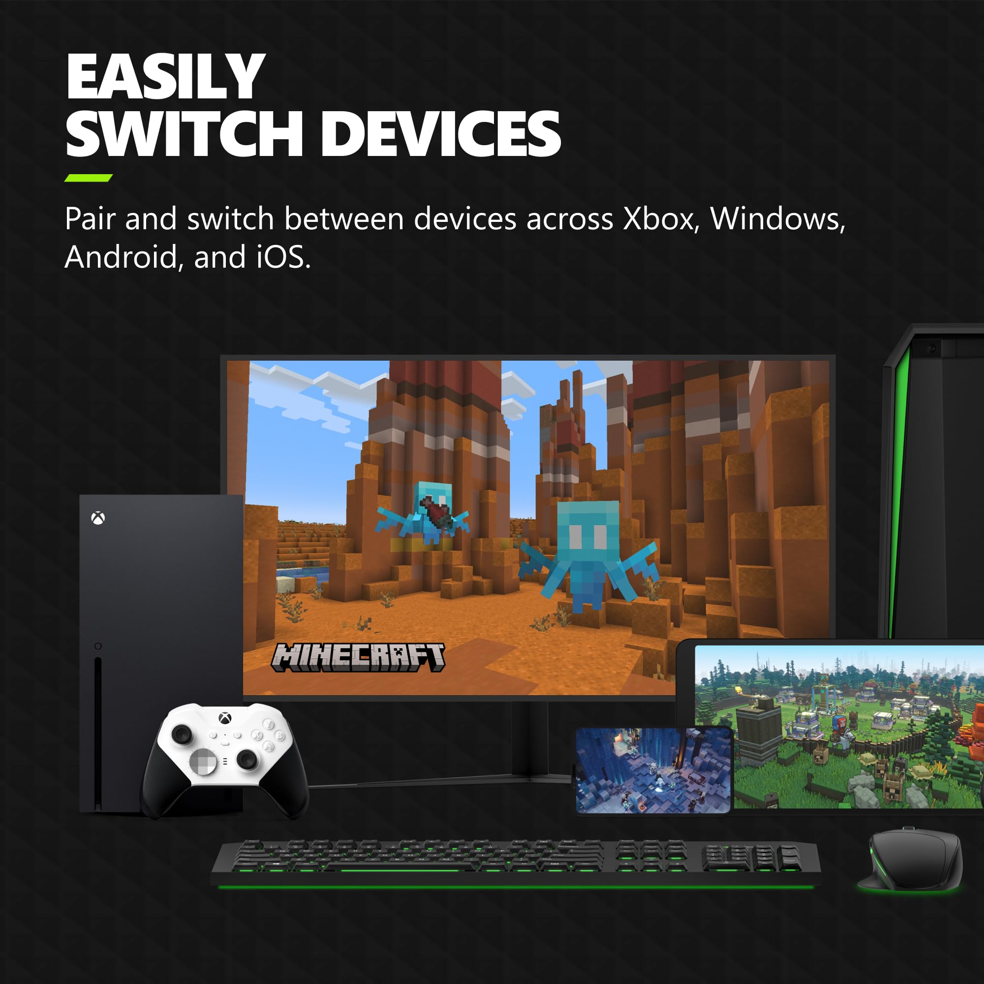 Xbox Elite Series 2 Core Wireless Gaming Controller – White – Xbox Series X|S, Xbox One, Windows PC, Android, and iOS