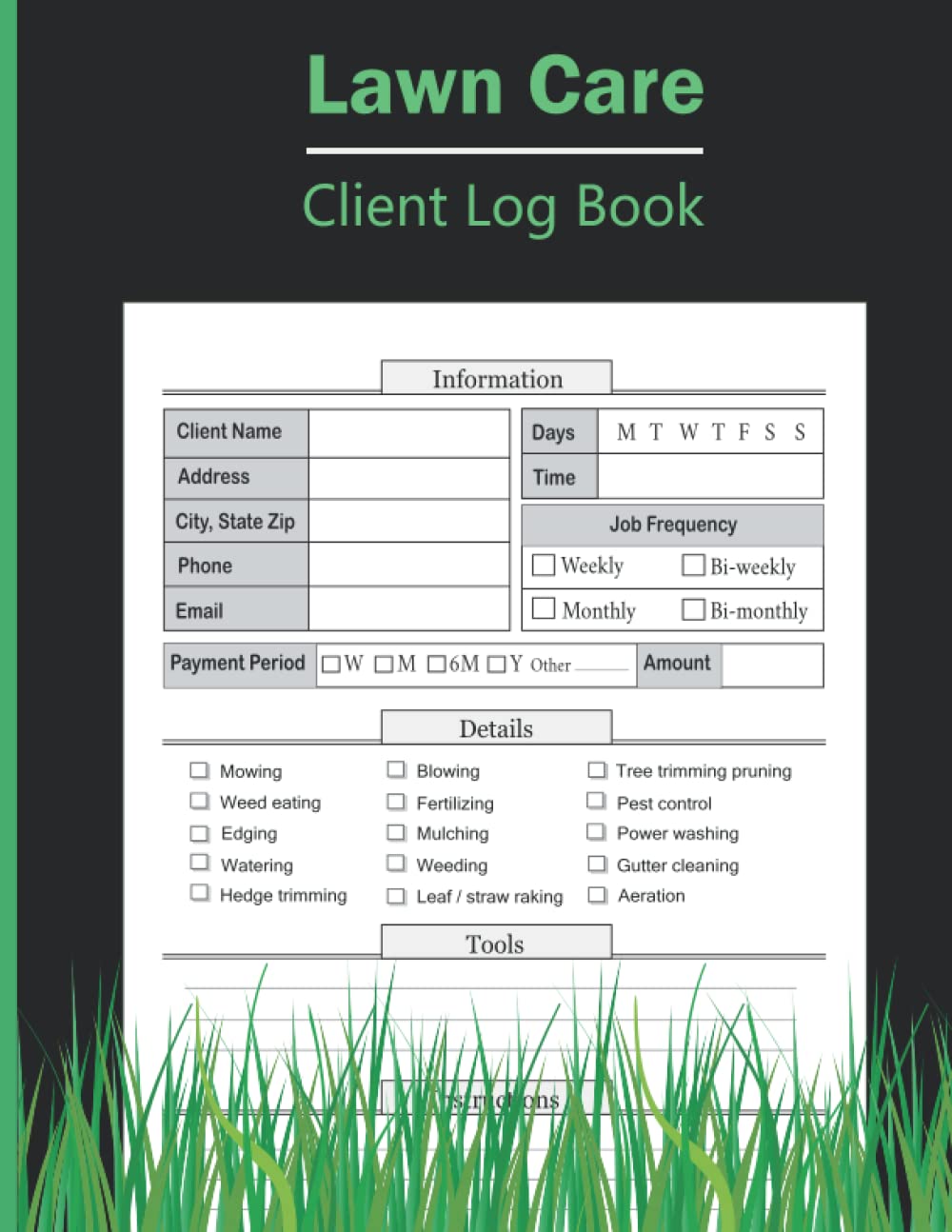 Lawn Care Client Log Book: Register for Lawn Mowing and Landscape Appointment, Track and Keep Record of Client Information