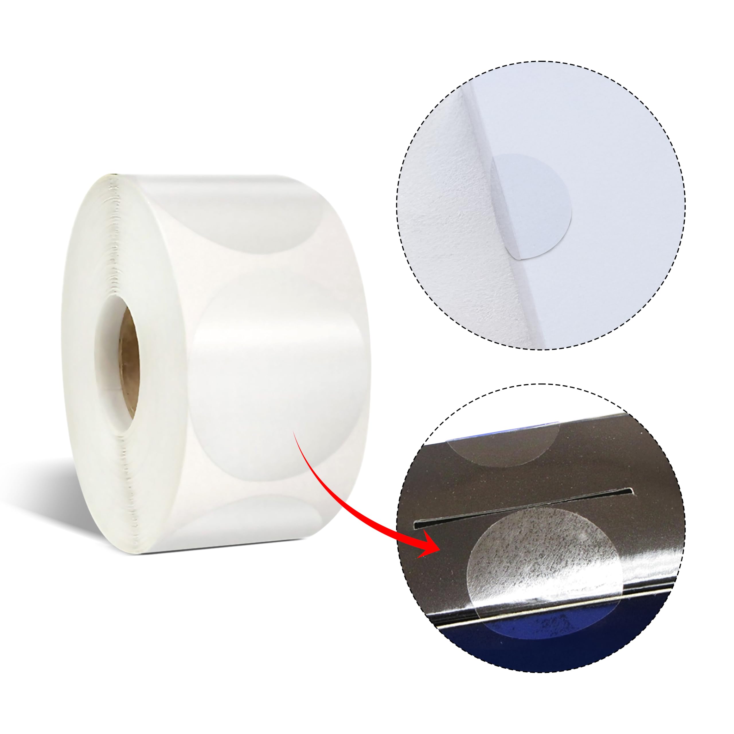 colortouch Şeffaf Paketleme Etiketi - Yuvarlak Paketleme Etiketleri - 1000 Adet 3 cm Çapında - Şeffaf mühür Etiketleri - Küçük İşletmeler İçin Hediye Paketleri, Zarflar