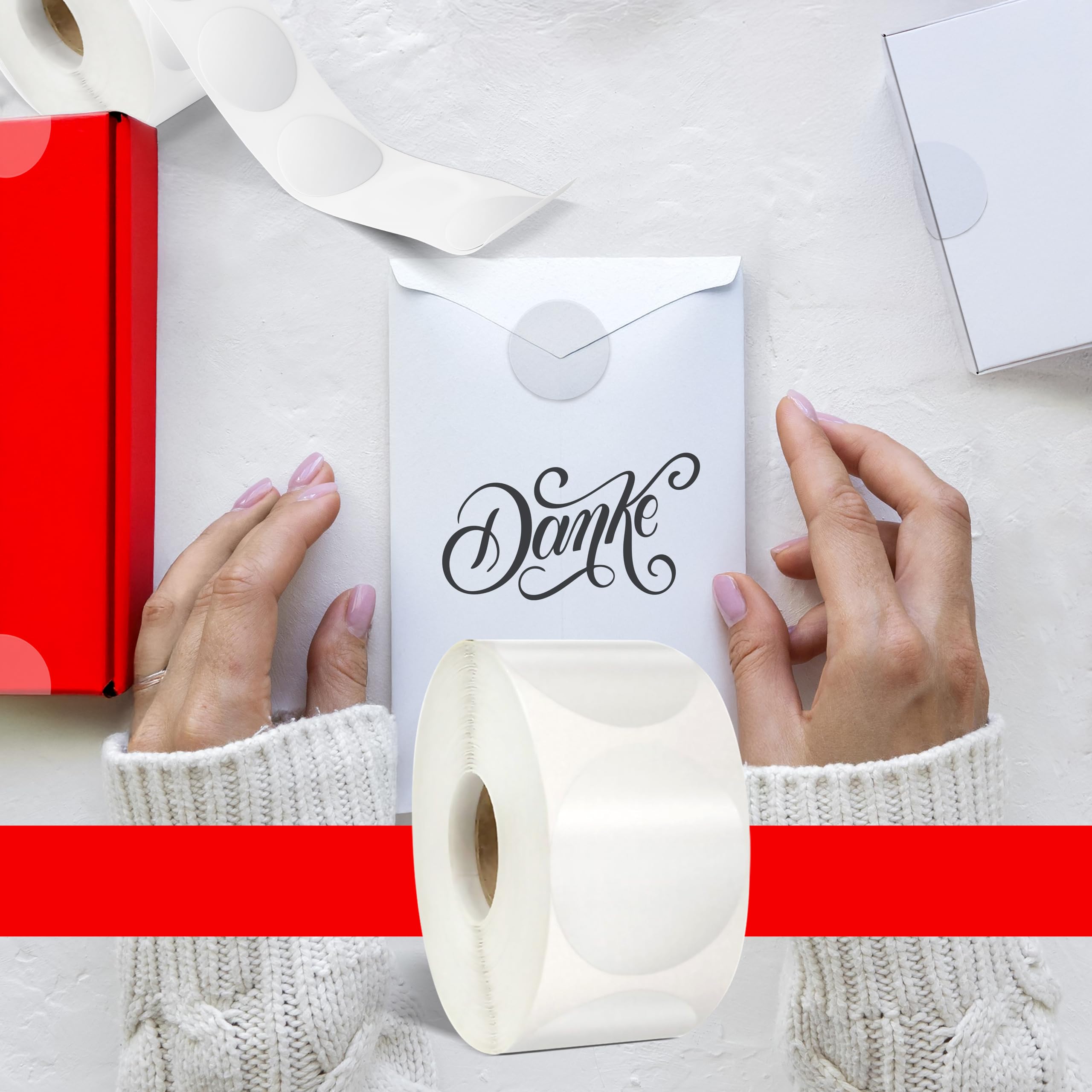 colortouch Şeffaf Paketleme Etiketi - Yuvarlak Paketleme Etiketleri - 1000 Adet 3 cm Çapında - Şeffaf mühür Etiketleri - Küçük İşletmeler İçin Hediye Paketleri, Zarflar