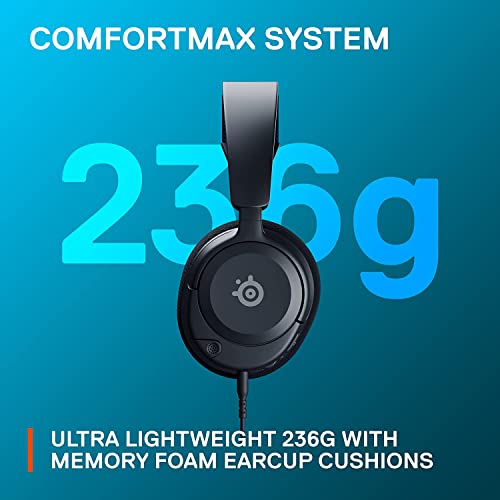 SteelSeries Arctis Nova 1P - Multi-Platform Gaming Kulaklık - Hi-Fi Sürücü - 360° Surround Ses - Memory Foam Kulak Yastıkları - Gürültü Önleyici Mikrofon - PS5, PS4, PC, Xbox, Switch - Siyah